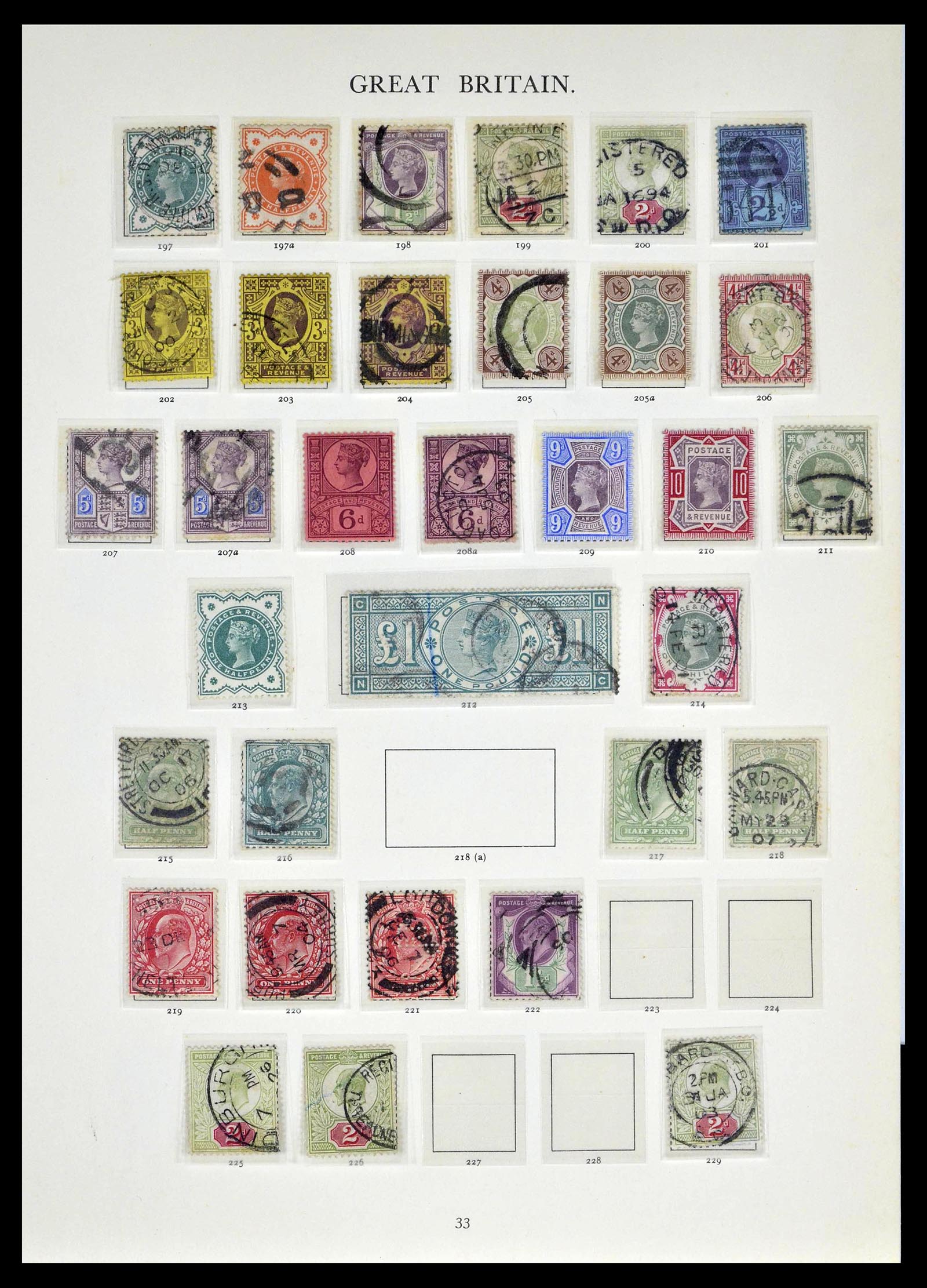 39025 0013 - Stamp collection 39025 Great Britain specialised 1840-1990.