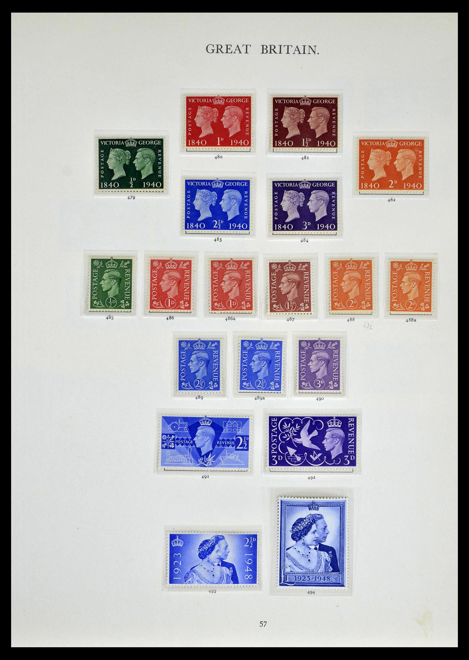 39025 0025 - Stamp collection 39025 Great Britain specialised 1840-1990.