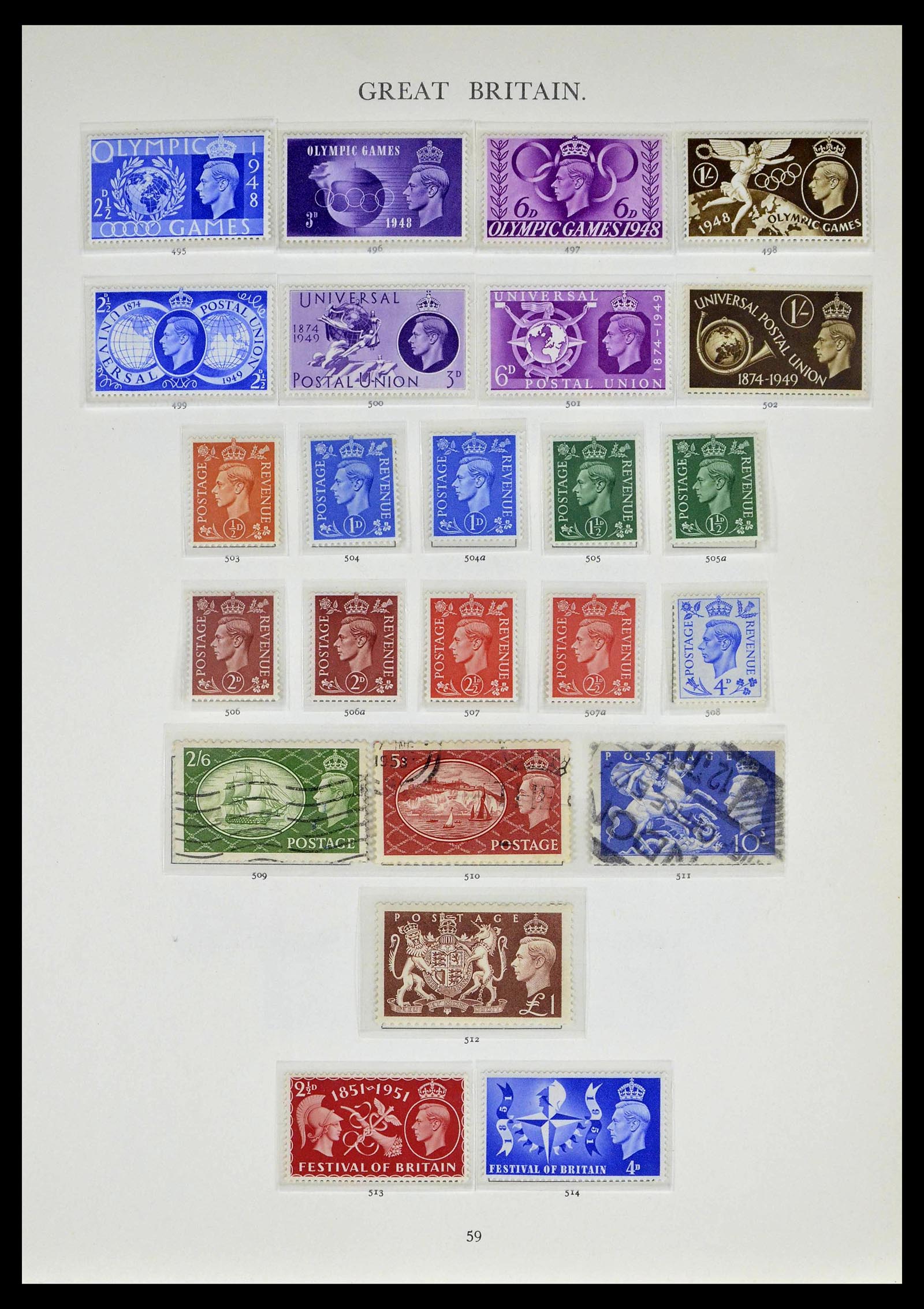 39025 0026 - Postzegelverzameling 39025 Engeland gespecialiseerd 1840-1990.