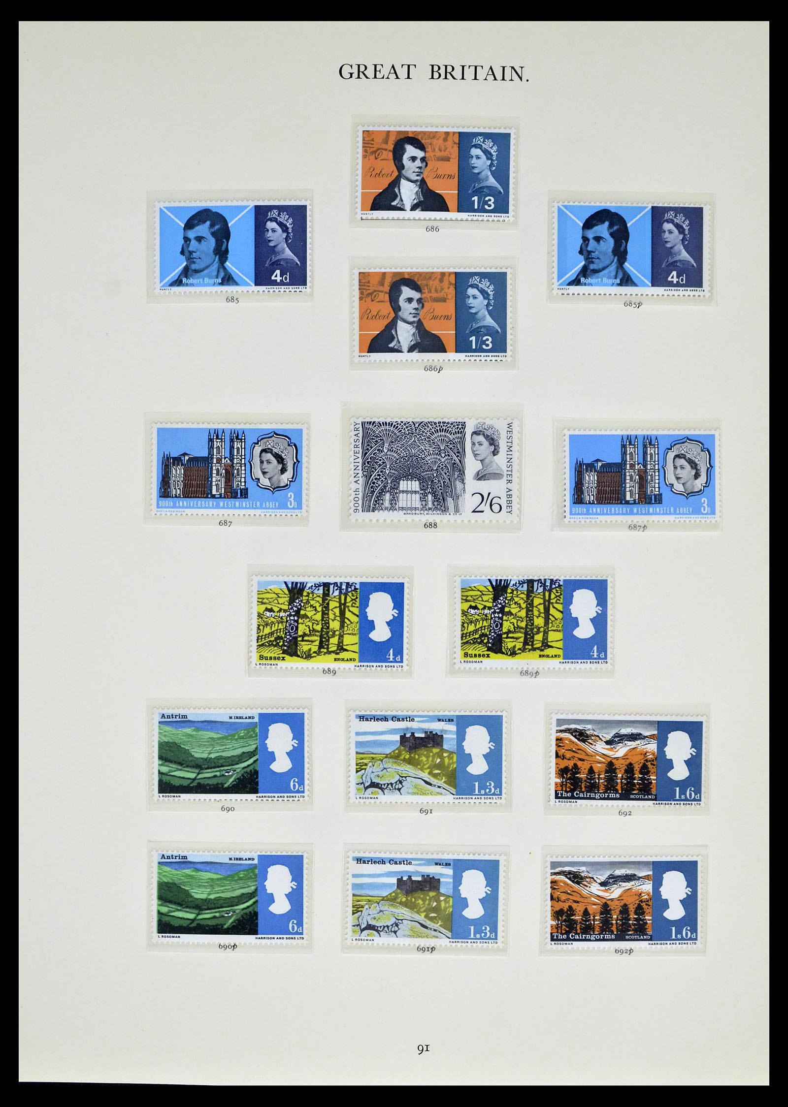 39025 0042 - Postzegelverzameling 39025 Engeland gespecialiseerd 1840-1990.