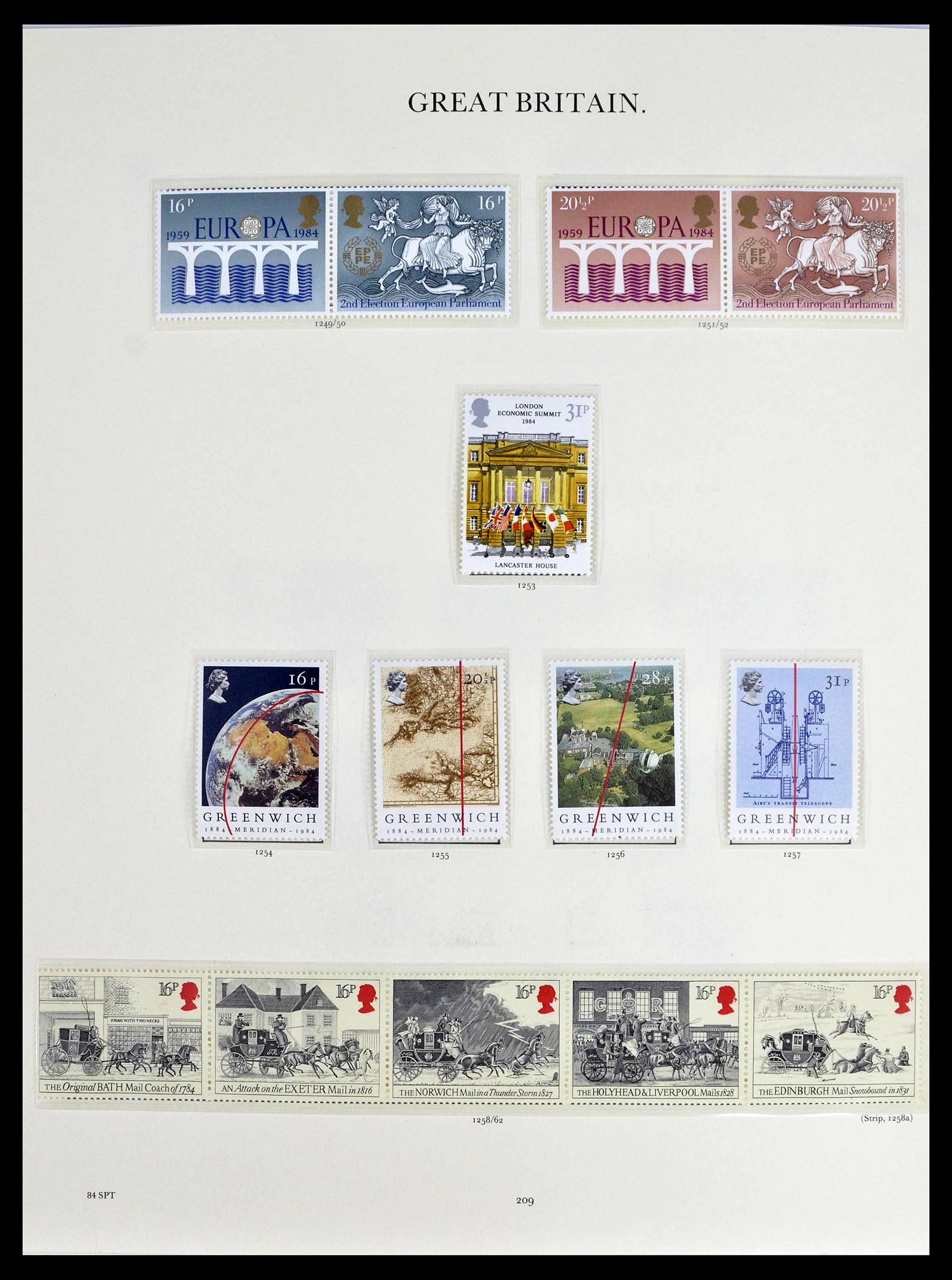 39025 0100 - Postzegelverzameling 39025 Engeland gespecialiseerd 1840-1990.