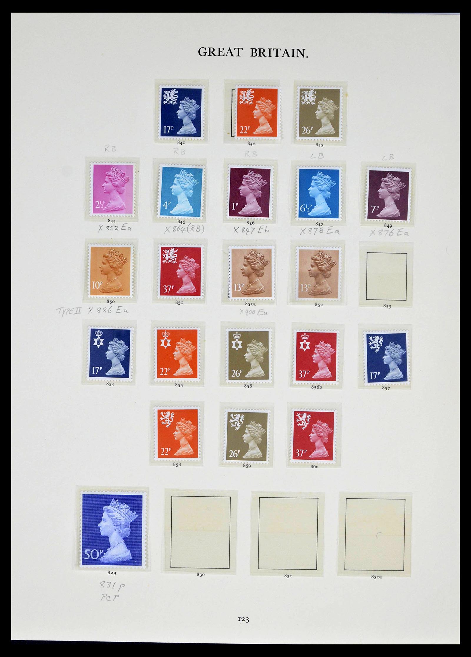 39025 0125 - Stamp collection 39025 Great Britain specialised 1840-1990.