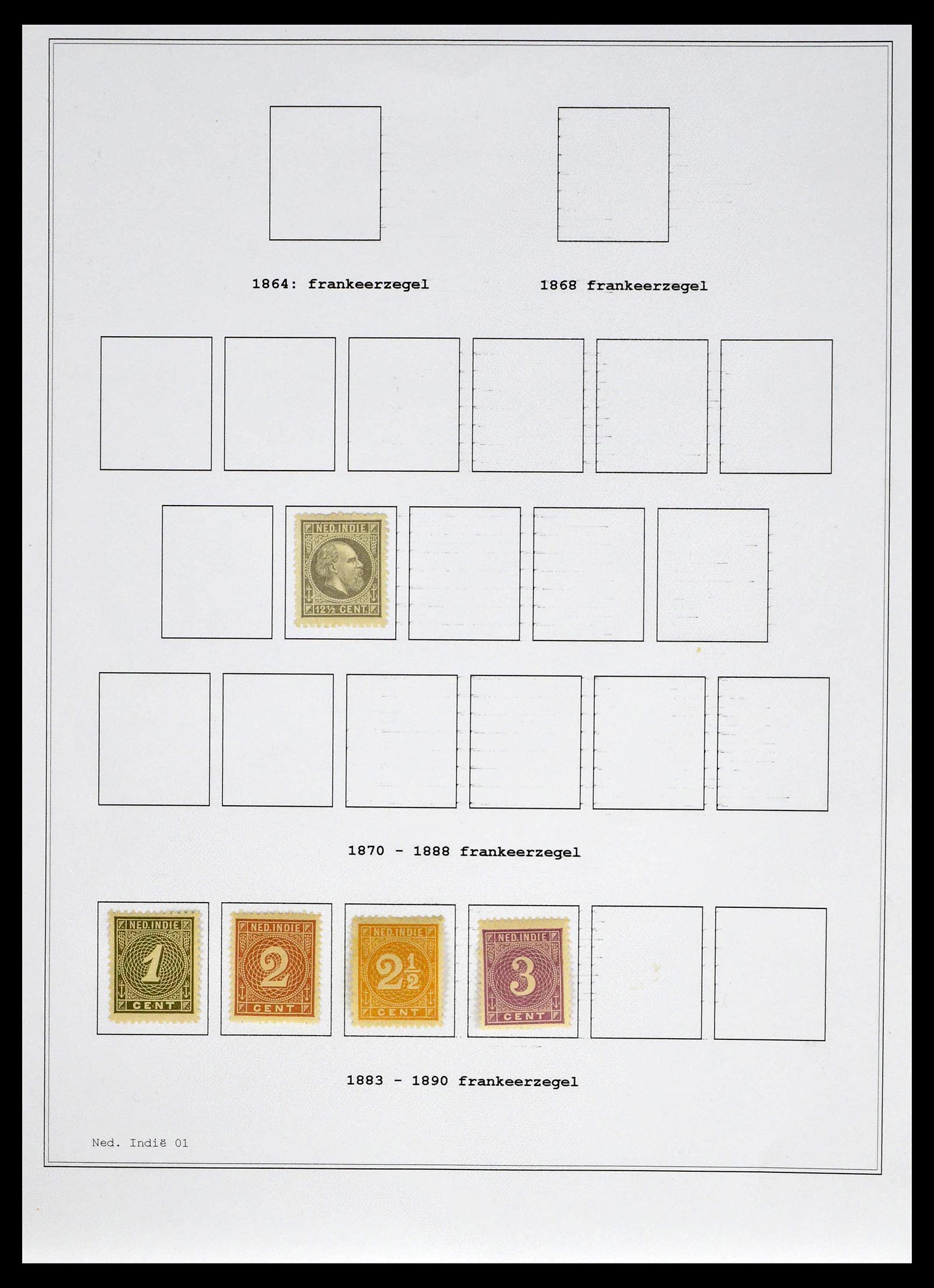39026 0001 - Postzegelverzameling 39026 Nederlands Indië  en Suriname 1864-1975.