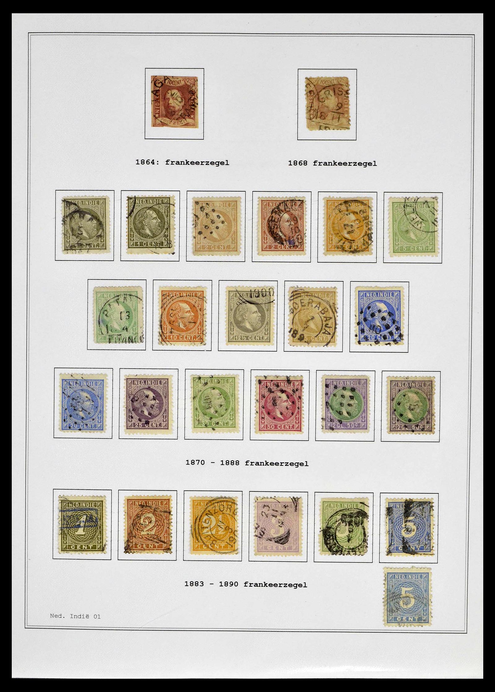 39026 0002 - Postzegelverzameling 39026 Nederlands Indië  en Suriname 1864-1975.