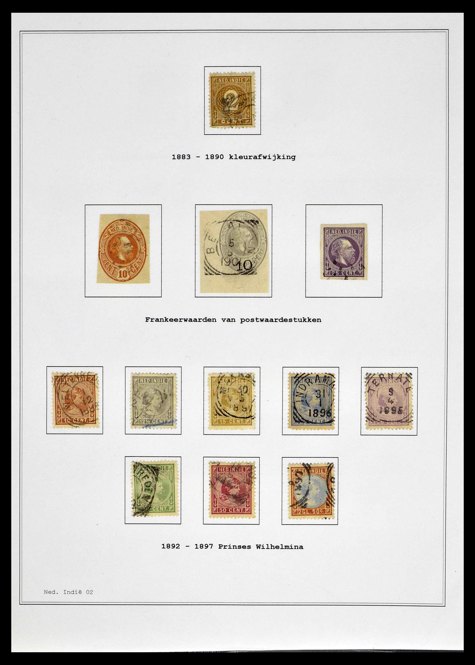 39026 0003 - Postzegelverzameling 39026 Nederlands Indië  en Suriname 1864-1975.