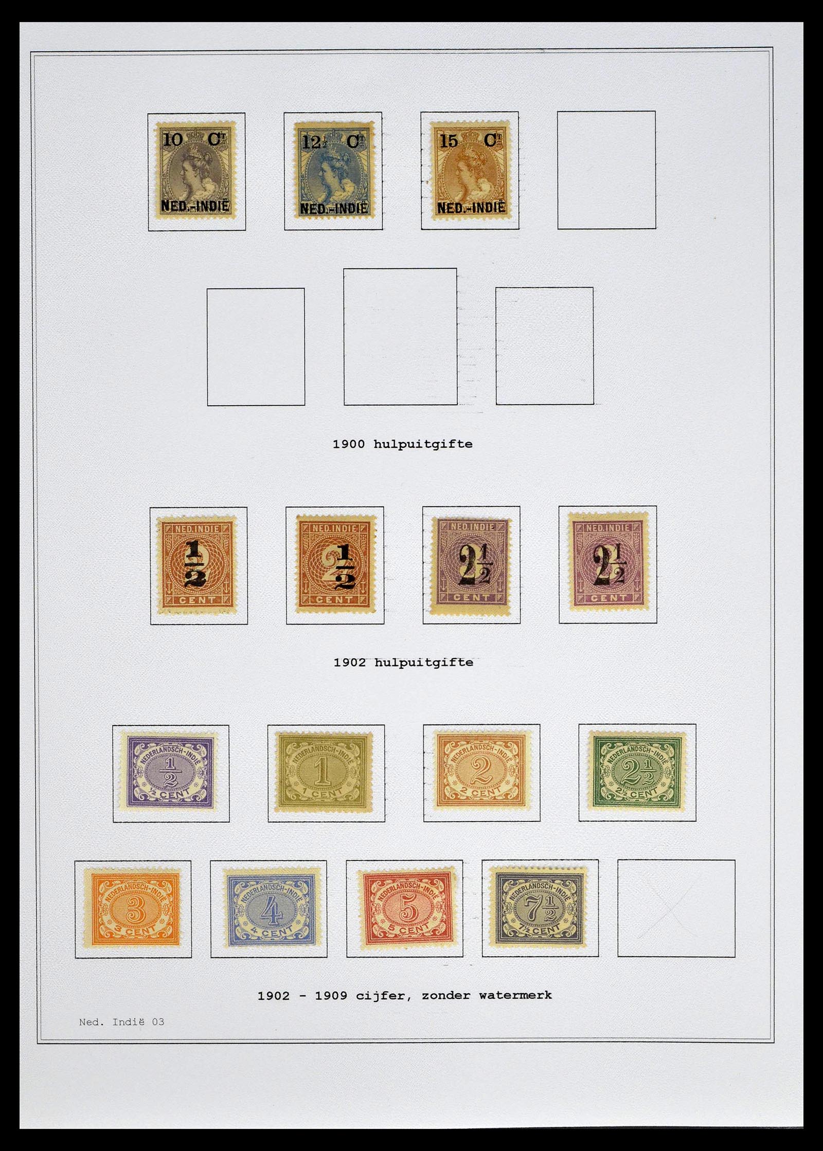 39026 0005 - Postzegelverzameling 39026 Nederlands Indië  en Suriname 1864-1975.