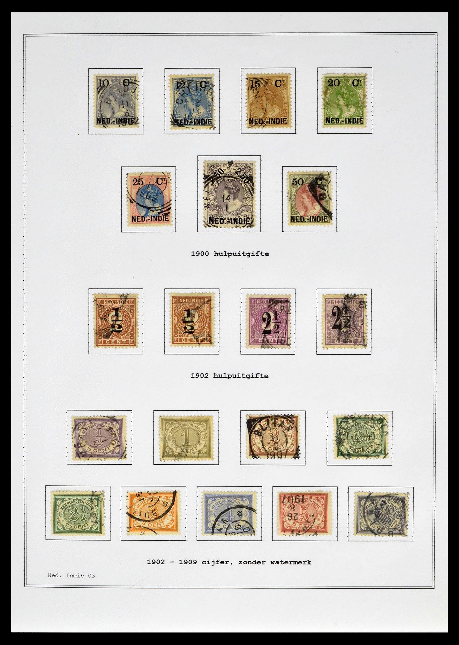 39026 0006 - Postzegelverzameling 39026 Nederlands Indië  en Suriname 1864-1975.