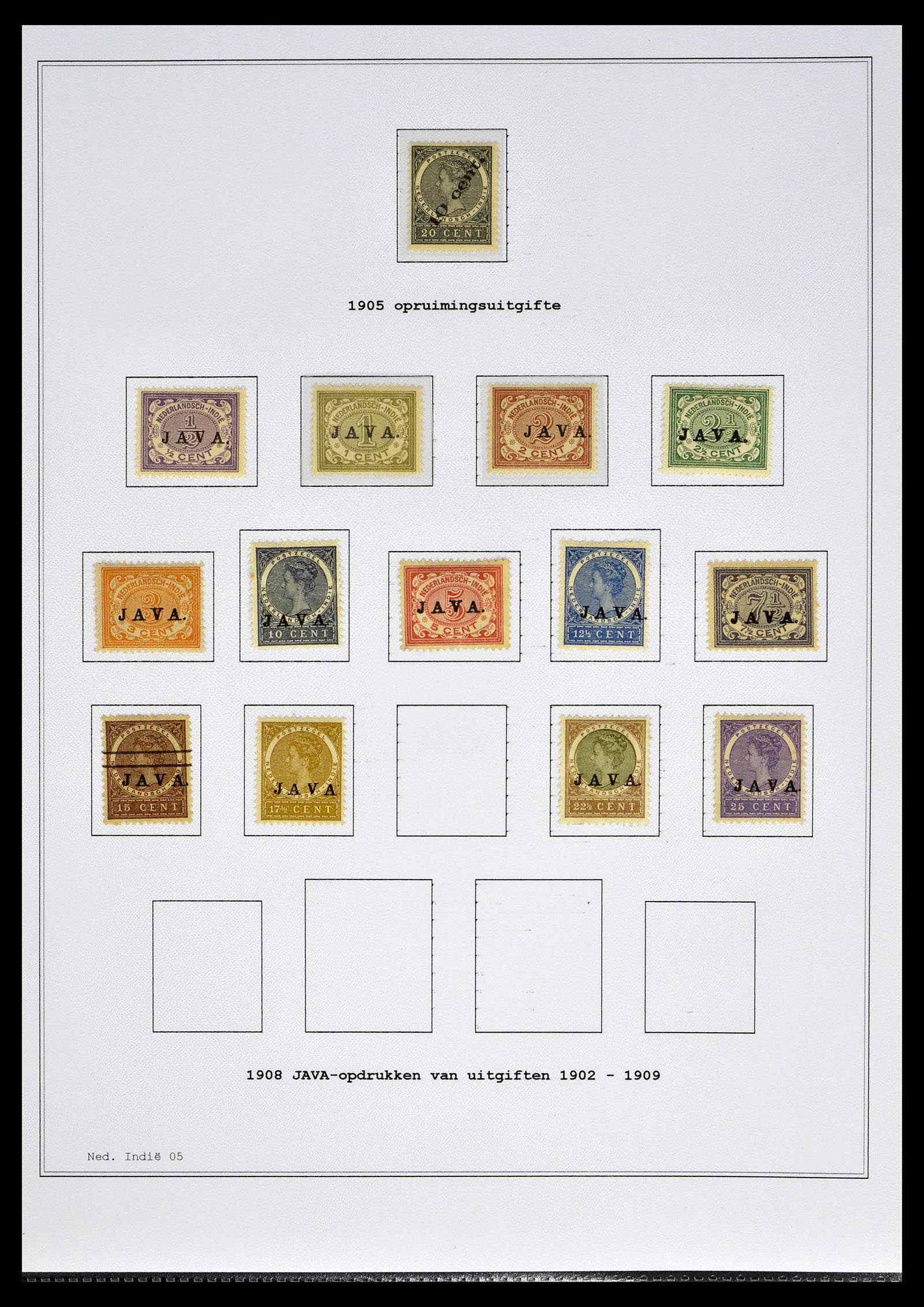 39026 0008 - Postzegelverzameling 39026 Nederlands Indië  en Suriname 1864-1975.