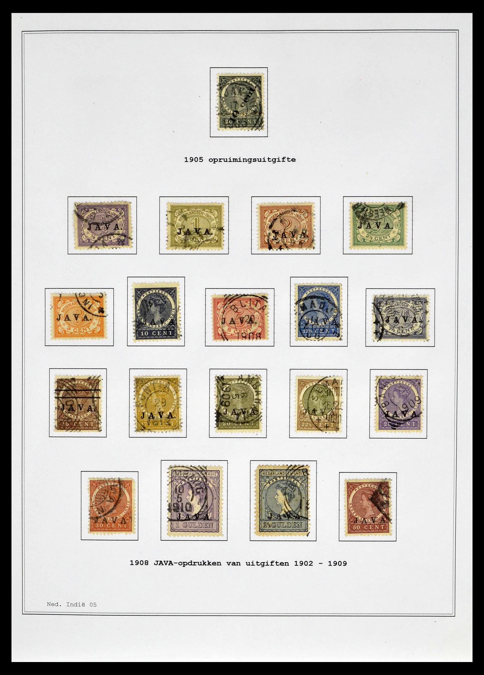 39026 0009 - Postzegelverzameling 39026 Nederlands Indië  en Suriname 1864-1975.