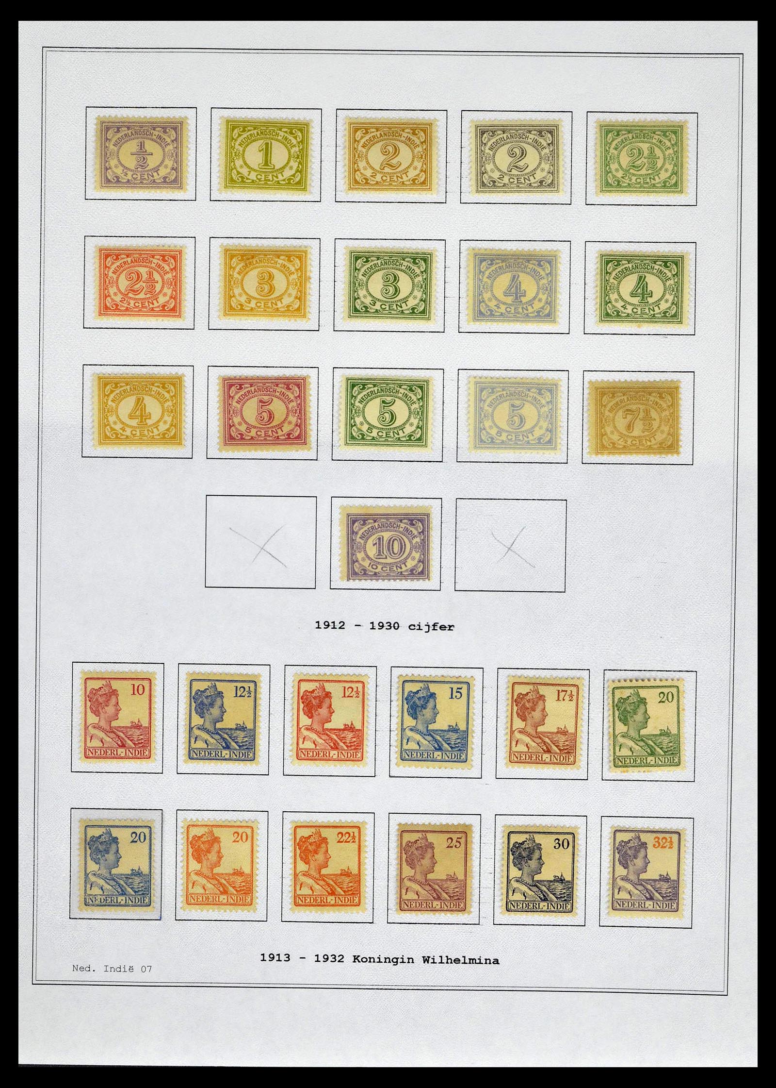 39026 0013 - Stamp collection 39026 Dutch east Indies and Suriname 1864-1975.
