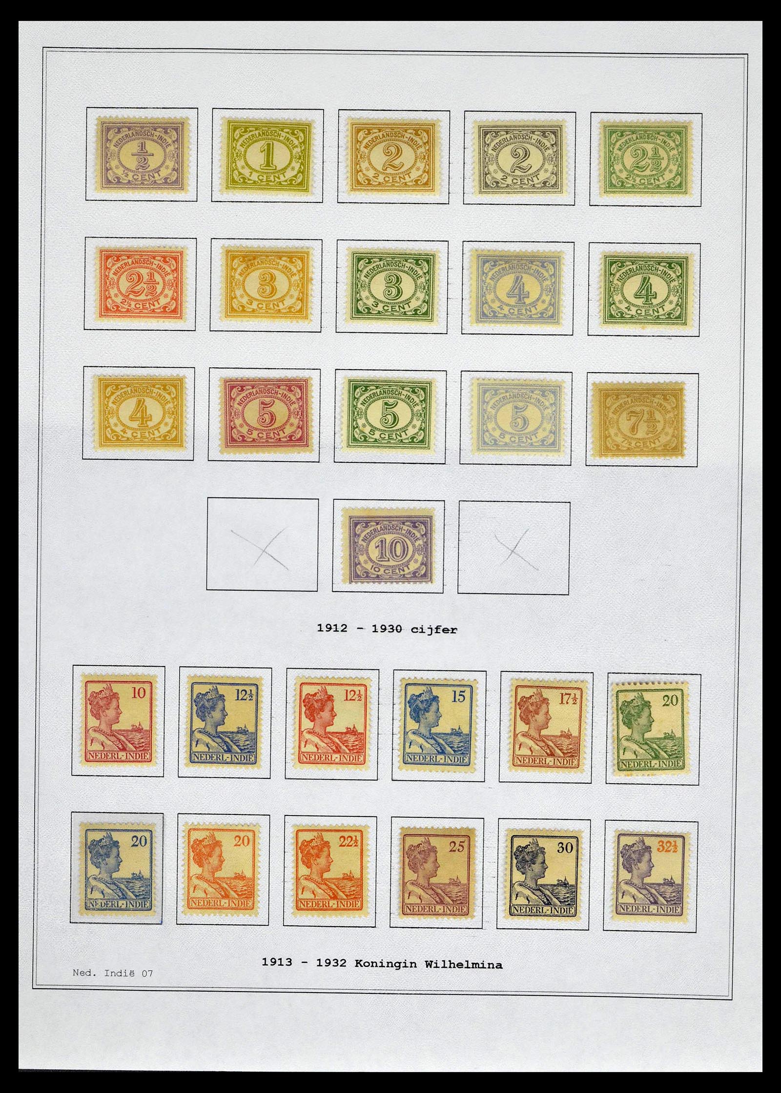 39026 0013 - Postzegelverzameling 39026 Nederlands Indië  en Suriname 1864-1975.