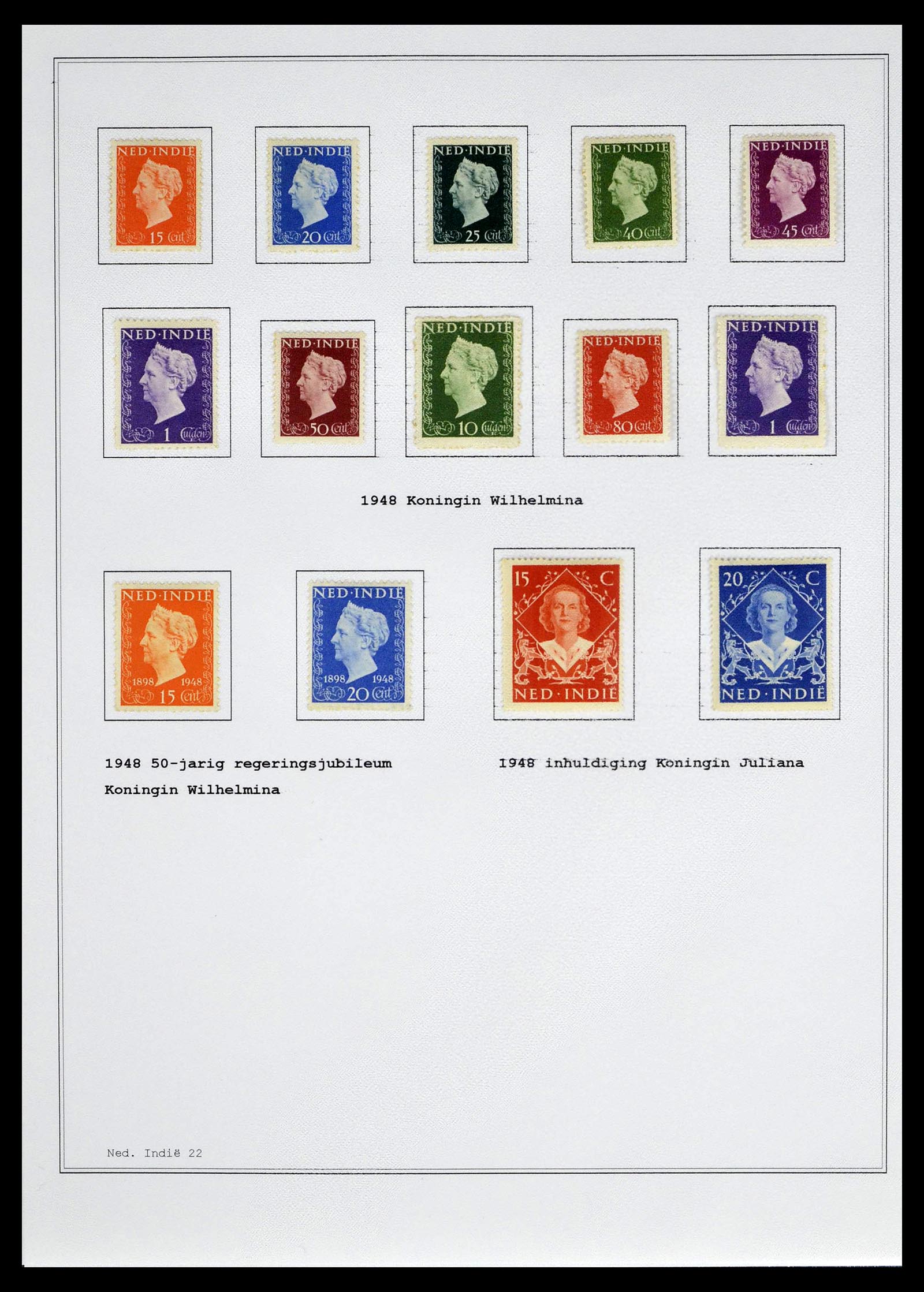 39026 0044 - Stamp collection 39026 Dutch east Indies and Suriname 1864-1975.