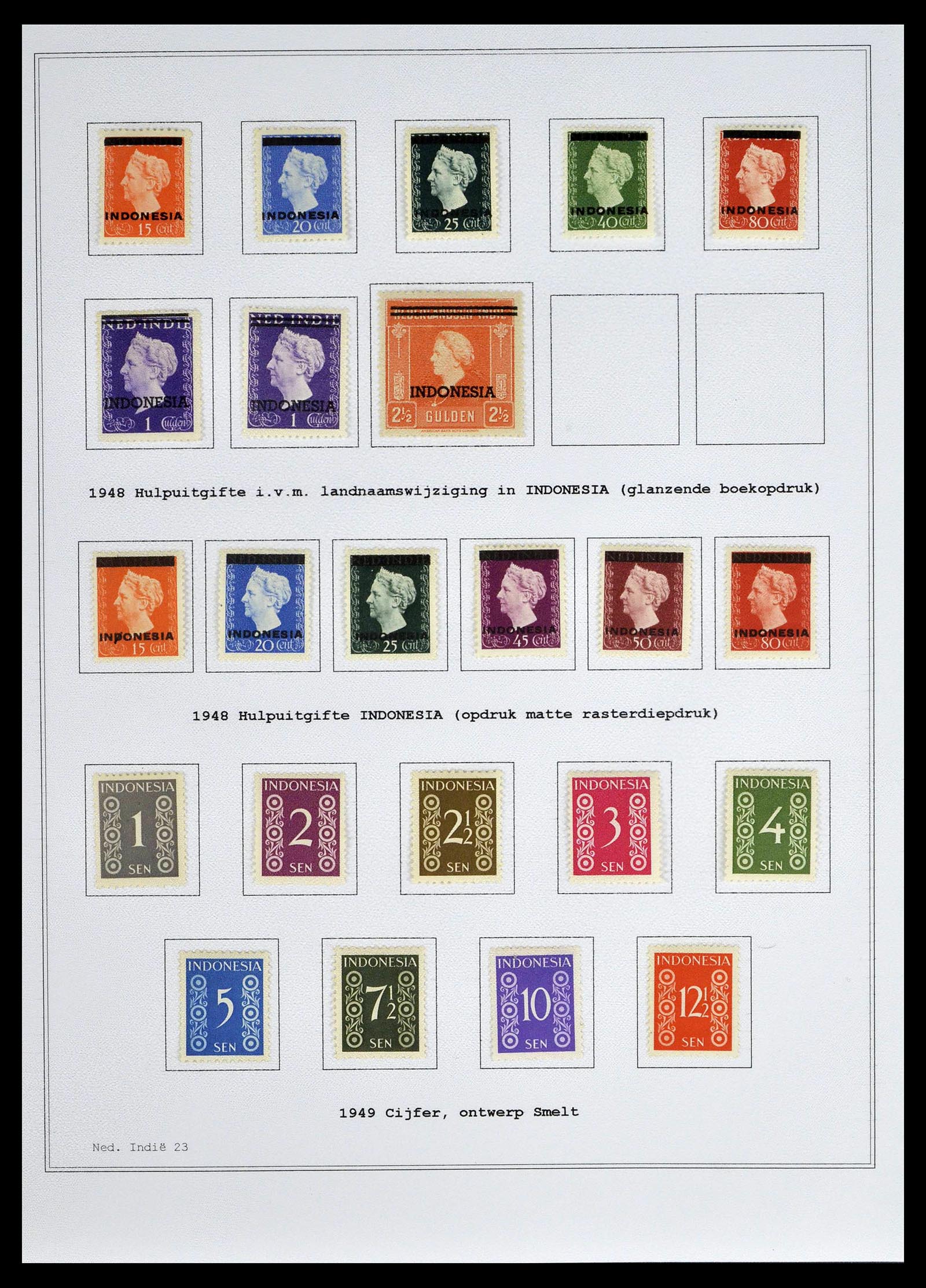 39026 0045 - Stamp collection 39026 Dutch east Indies and Suriname 1864-1975.