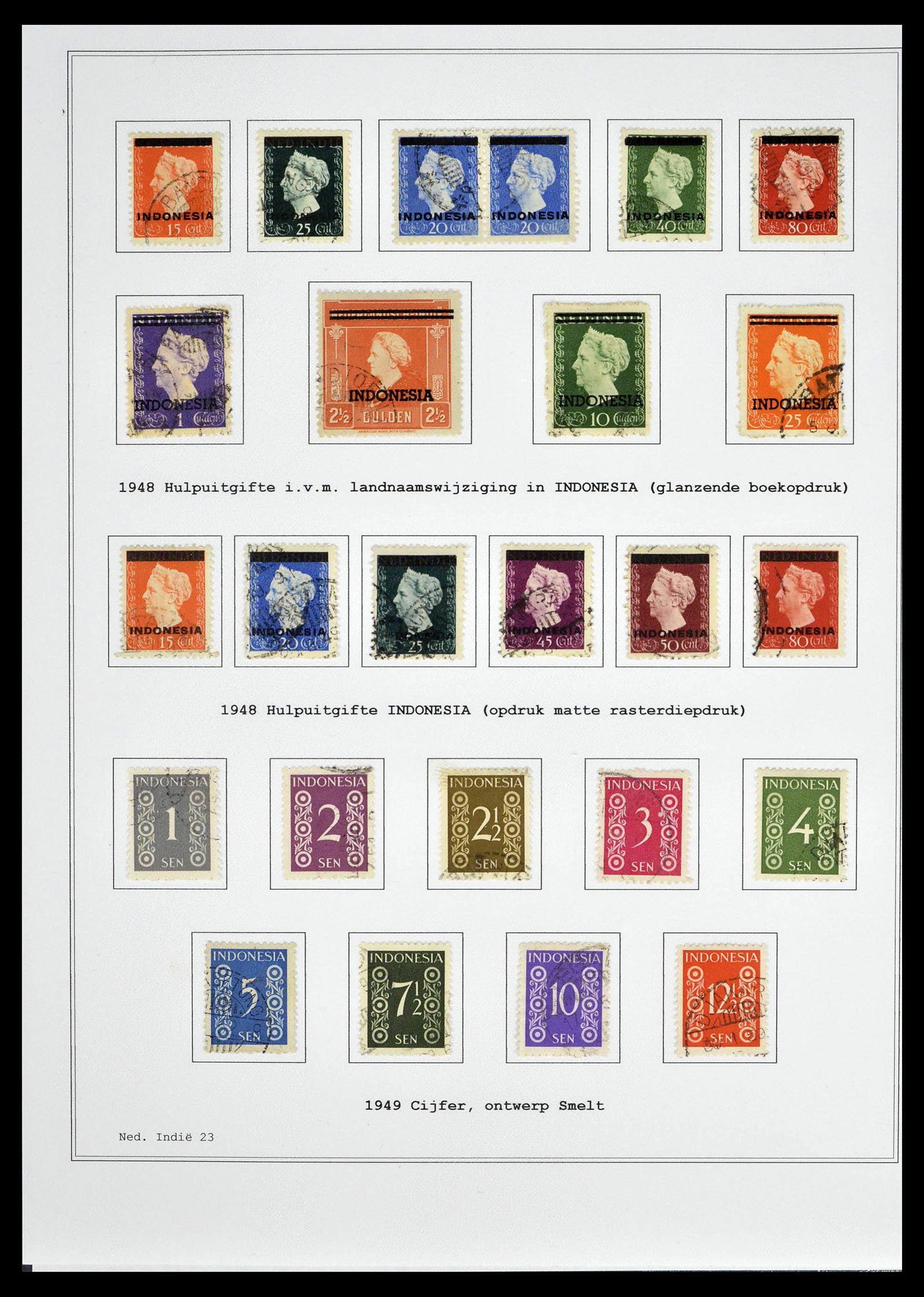 39026 0046 - Stamp collection 39026 Dutch east Indies and Suriname 1864-1975.