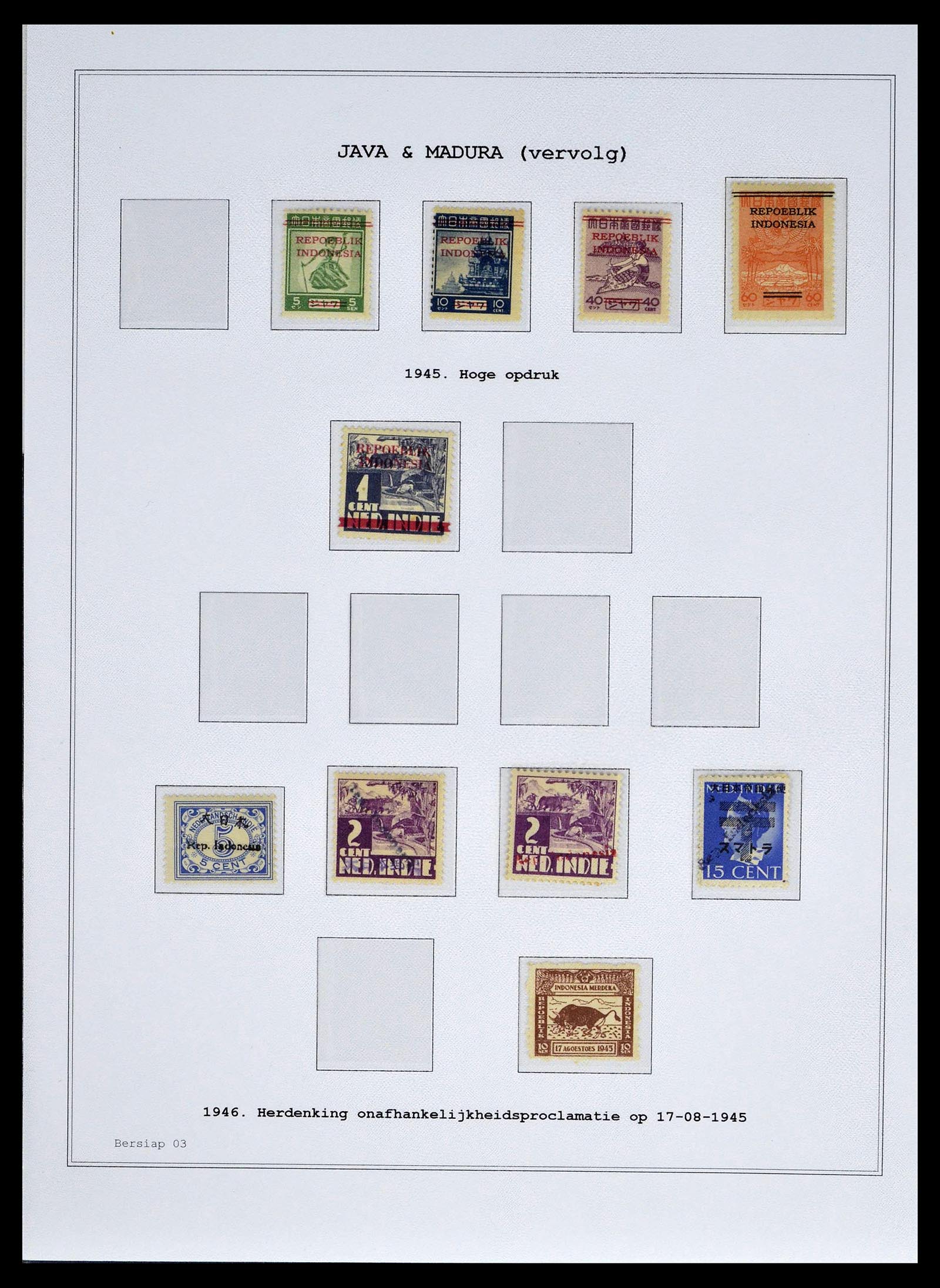 39026 0085 - Stamp collection 39026 Dutch east Indies and Suriname 1864-1975.