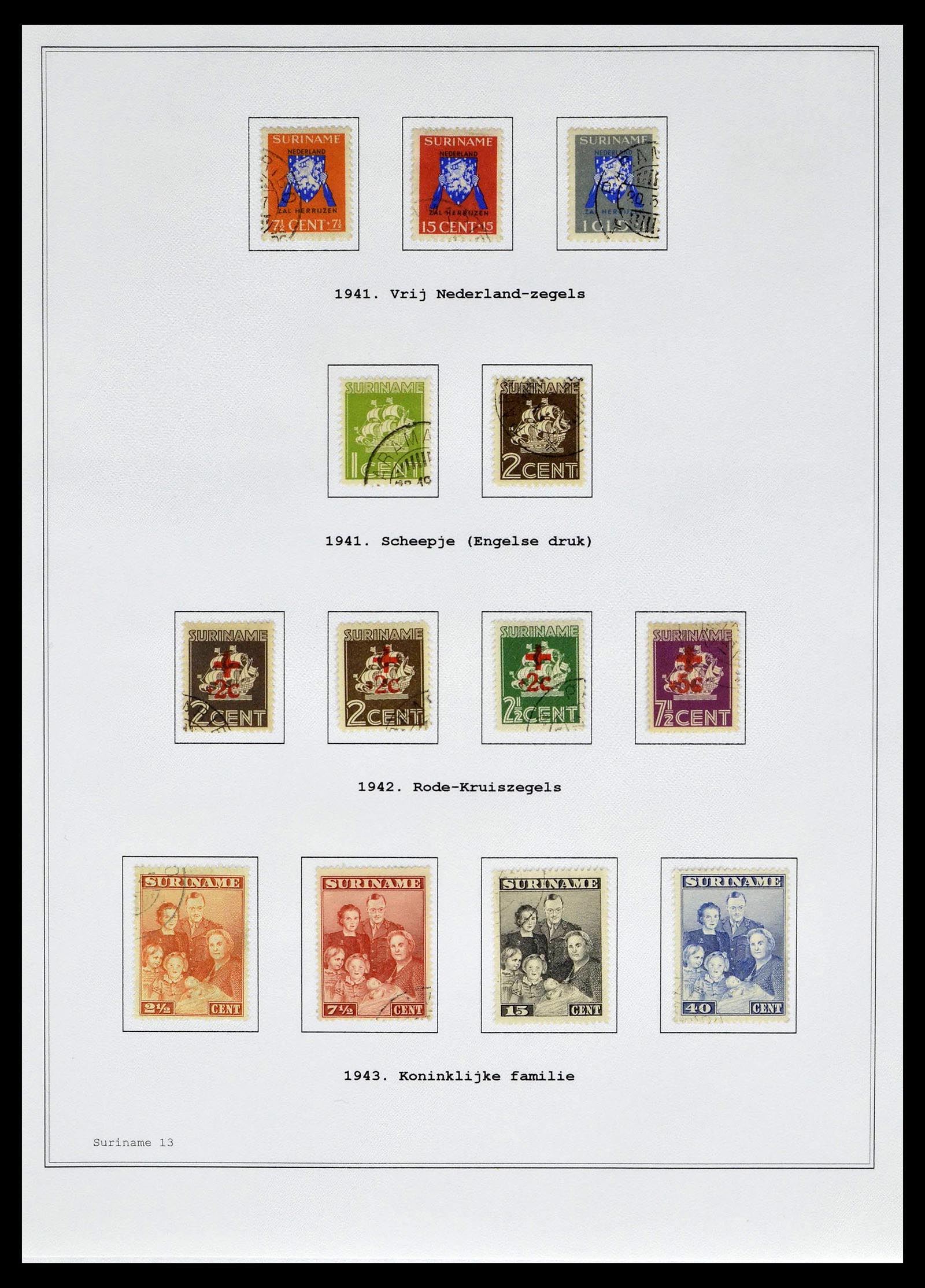 39026 0124 - Stamp collection 39026 Dutch east Indies and Suriname 1864-1975.