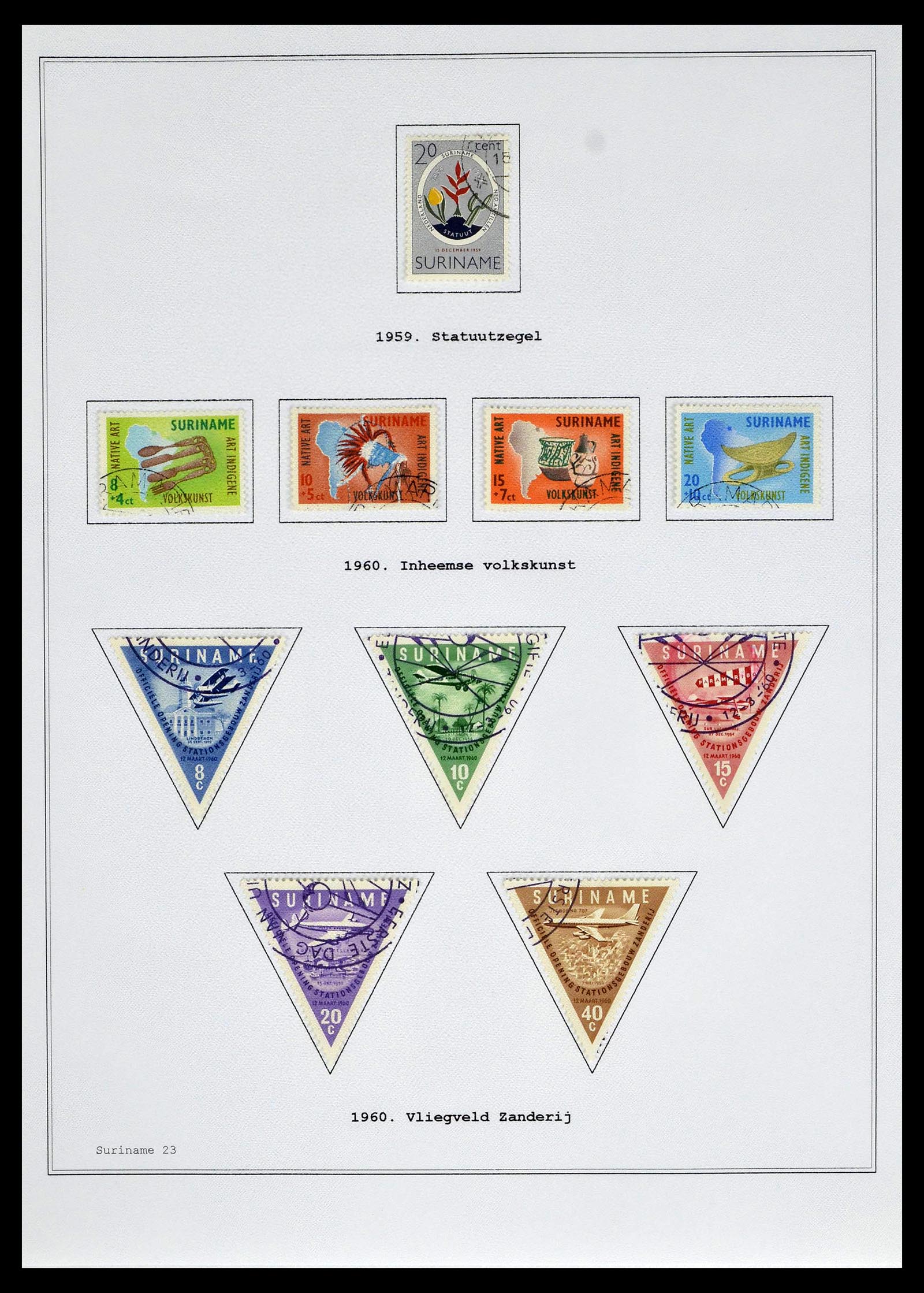 39026 0134 - Stamp collection 39026 Dutch east Indies and Suriname 1864-1975.