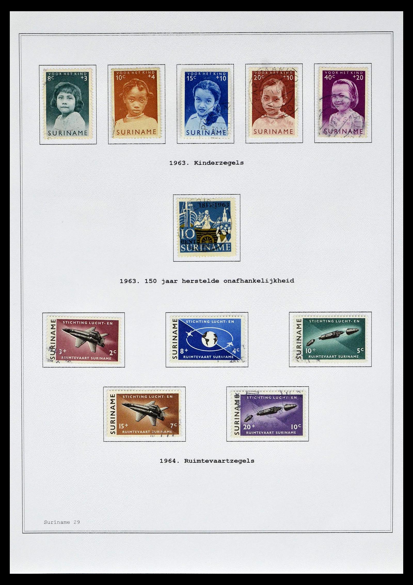 39026 0140 - Stamp collection 39026 Dutch east Indies and Suriname 1864-1975.