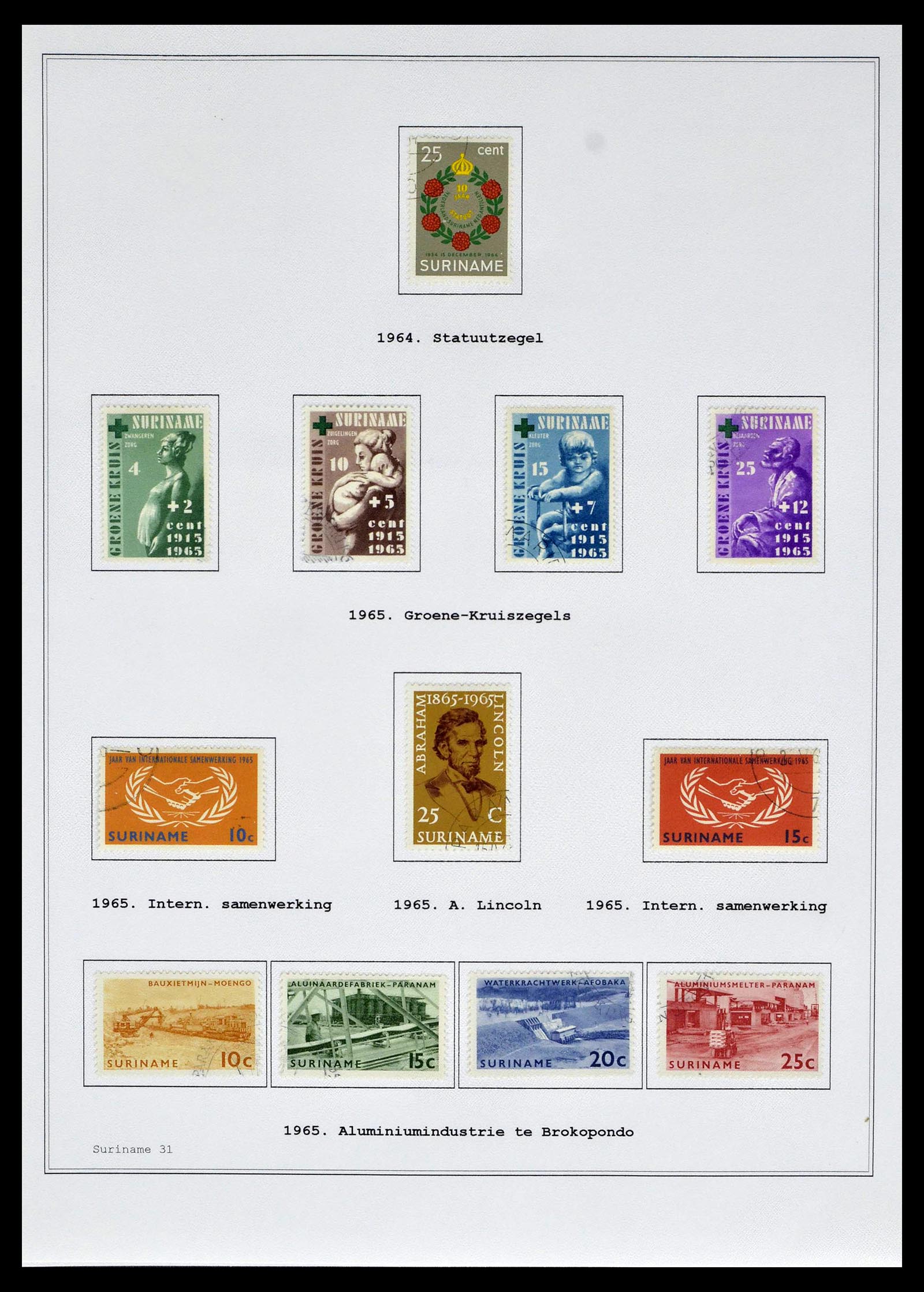 39026 0142 - Stamp collection 39026 Dutch east Indies and Suriname 1864-1975.