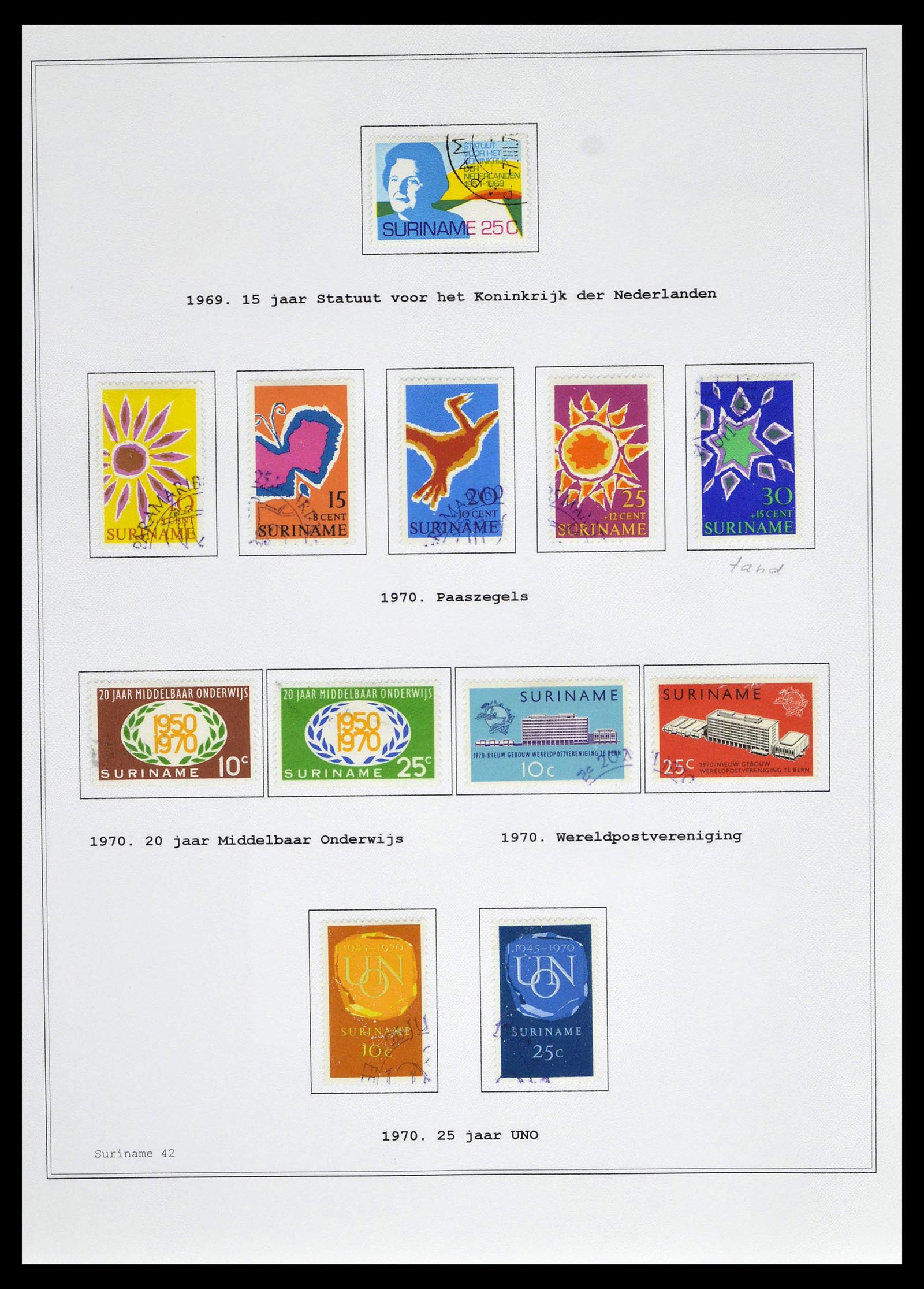 39026 0153 - Stamp collection 39026 Dutch east Indies and Suriname 1864-1975.