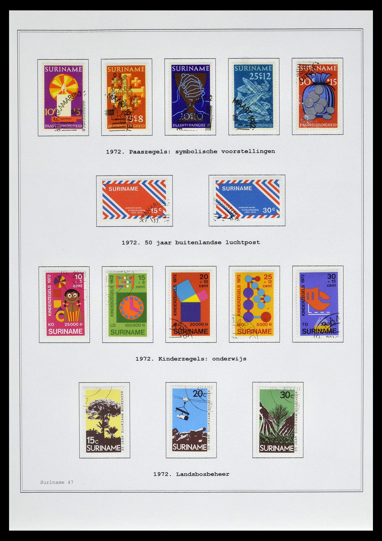39026 0158 - Stamp collection 39026 Dutch east Indies and Suriname 1864-1975.