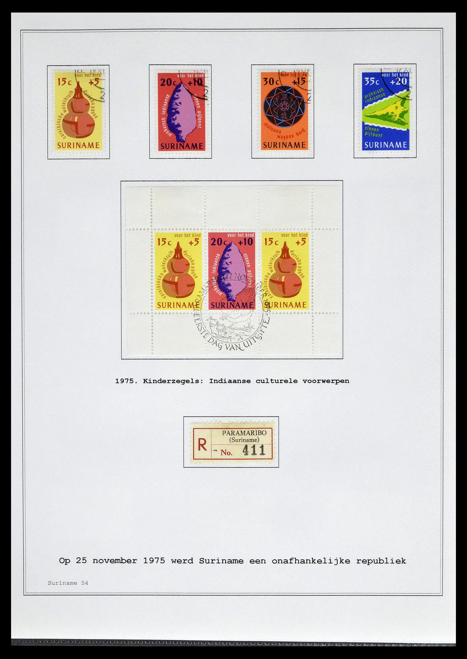 39026 0165 - Stamp collection 39026 Dutch east Indies and Suriname 1864-1975.