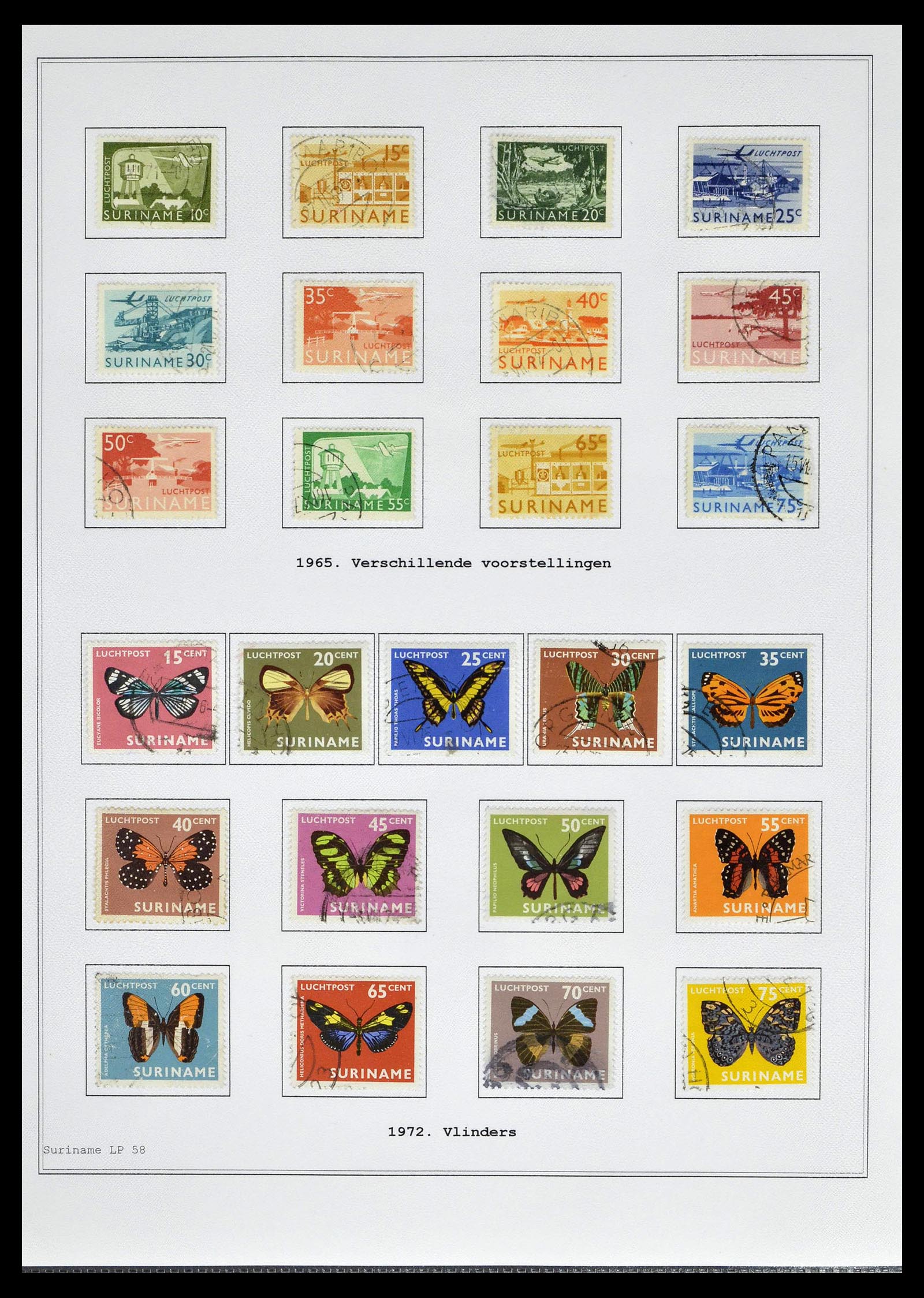 39026 0169 - Stamp collection 39026 Dutch east Indies and Suriname 1864-1975.
