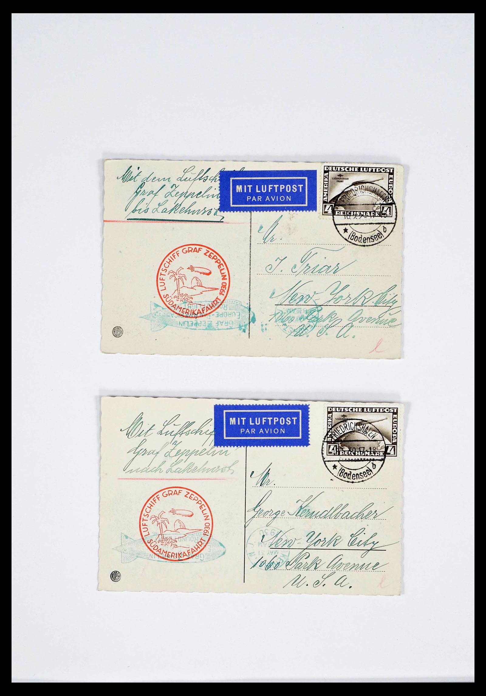 39032 0026 - Stamp collection 39032 Zeppelin covers 1928-1933.