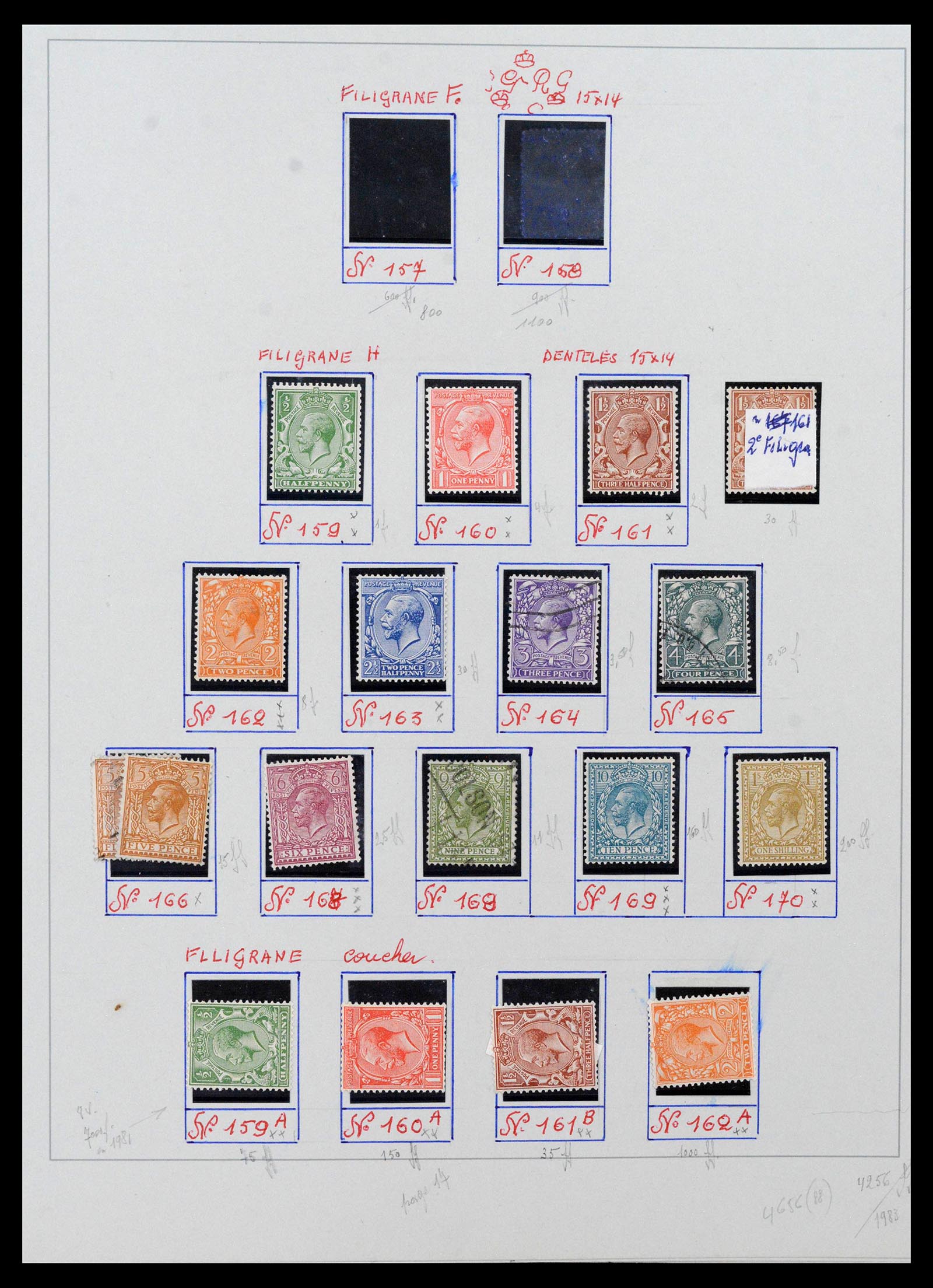39033 0002 - Postzegelverzameling 39033 Engeland 1912-1981.