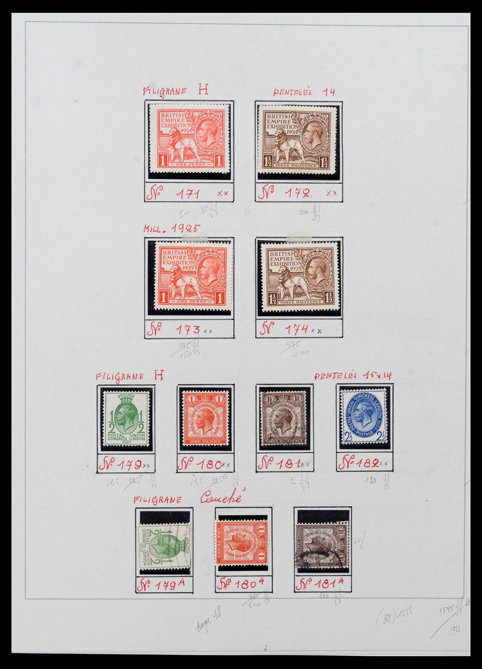 39033 0003 - Postzegelverzameling 39033 Engeland 1912-1981.