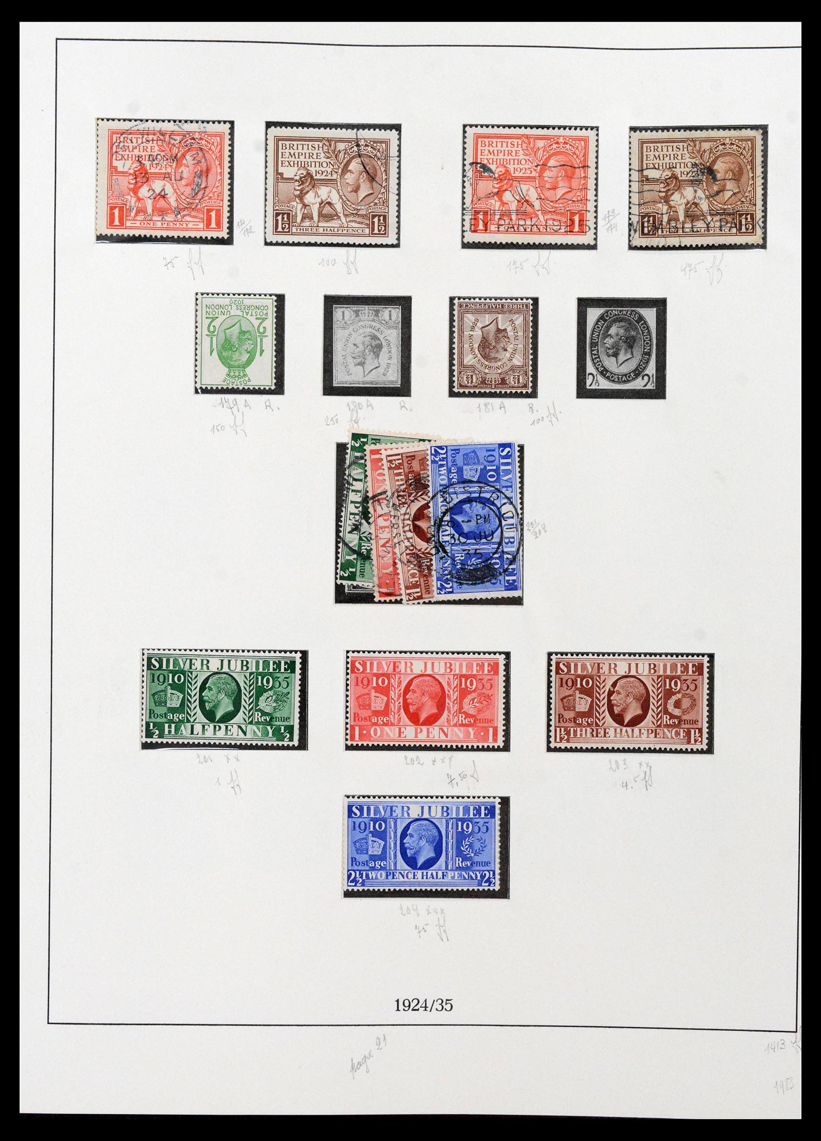 39033 0005 - Postzegelverzameling 39033 Engeland 1912-1981.