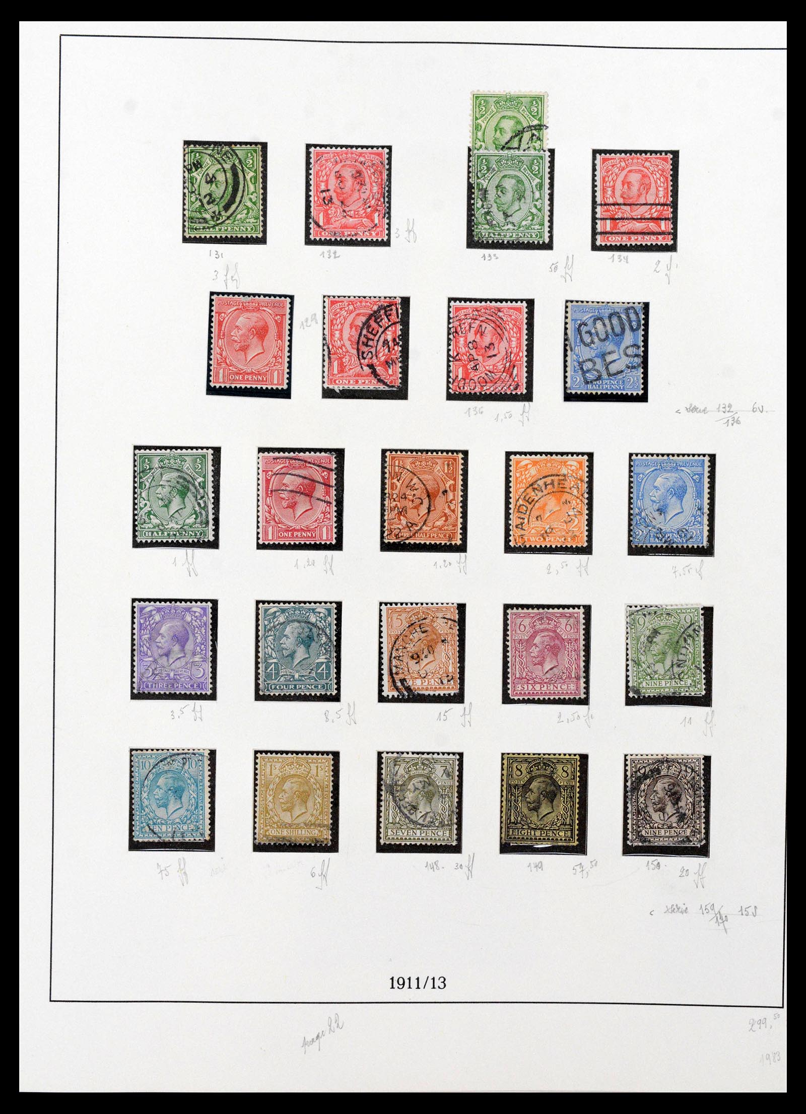 39033 0006 - Postzegelverzameling 39033 Engeland 1912-1981.
