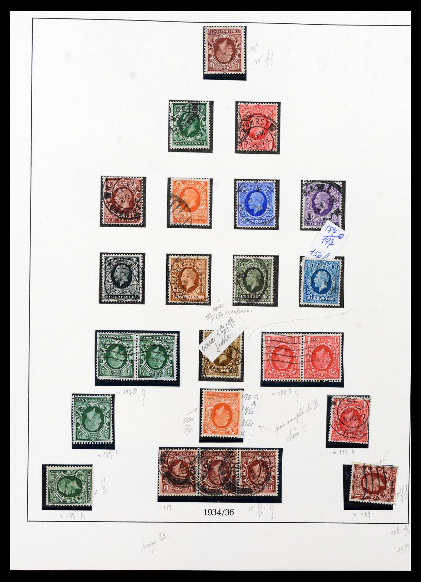 39033 0007 - Postzegelverzameling 39033 Engeland 1912-1981.