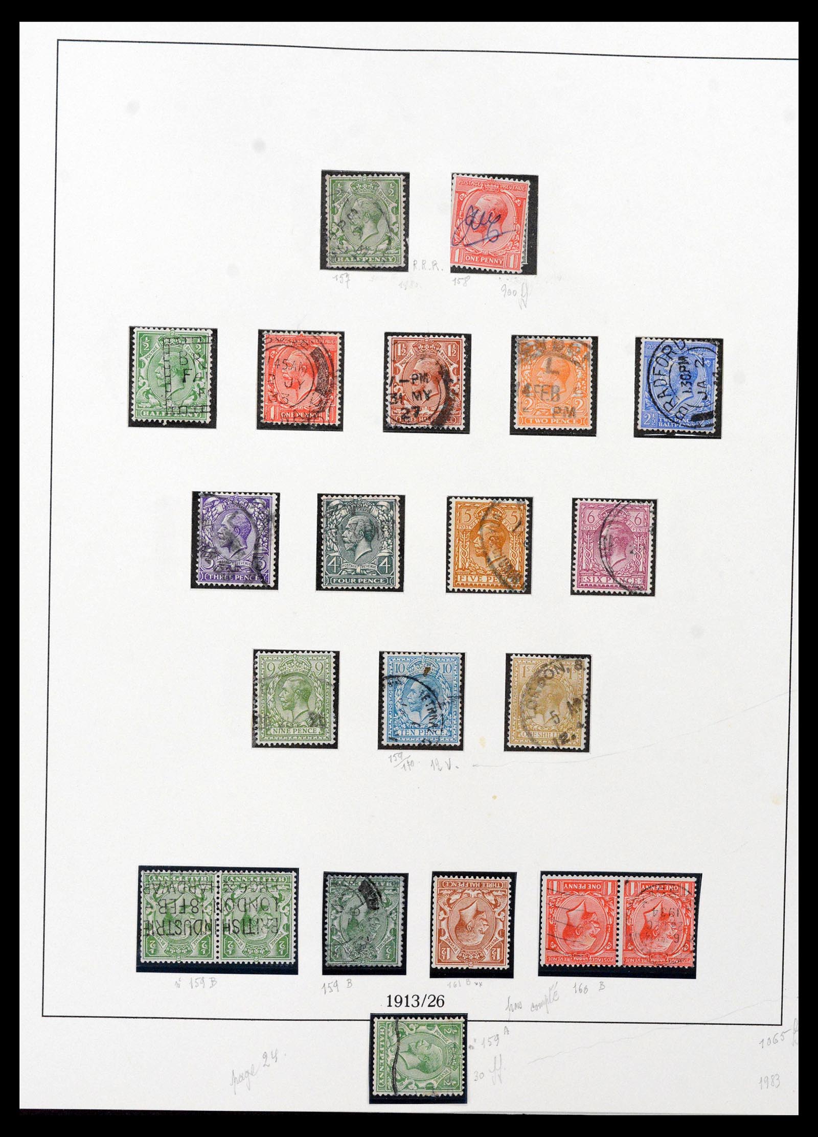 39033 0008 - Postzegelverzameling 39033 Engeland 1912-1981.