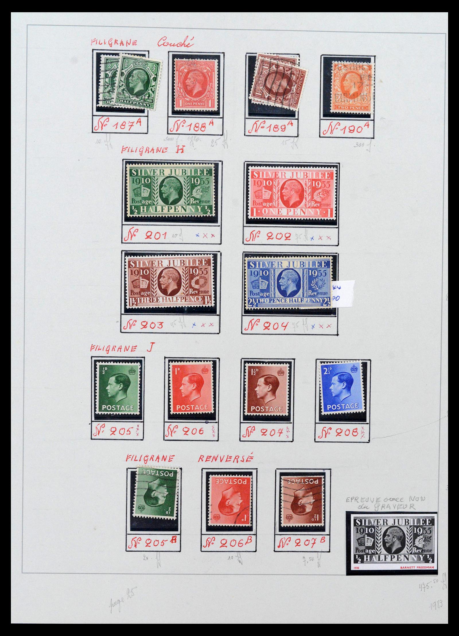 39033 0009 - Postzegelverzameling 39033 Engeland 1912-1981.