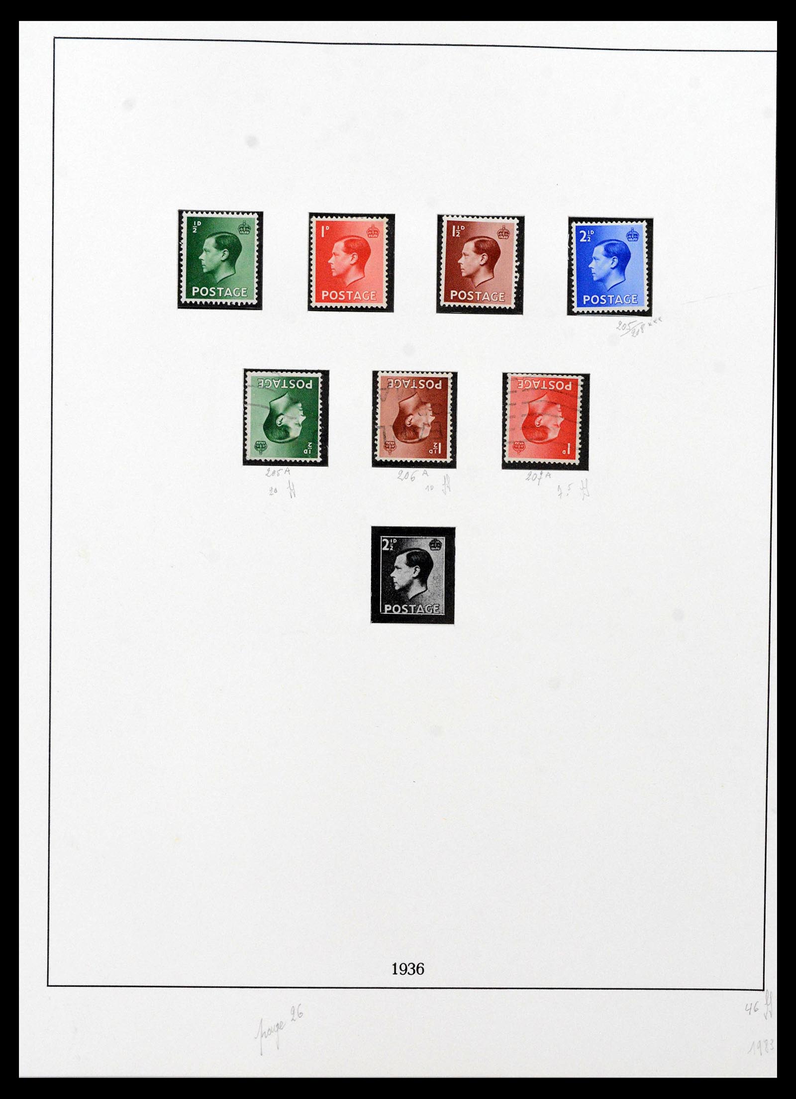 39033 0010 - Postzegelverzameling 39033 Engeland 1912-1981.