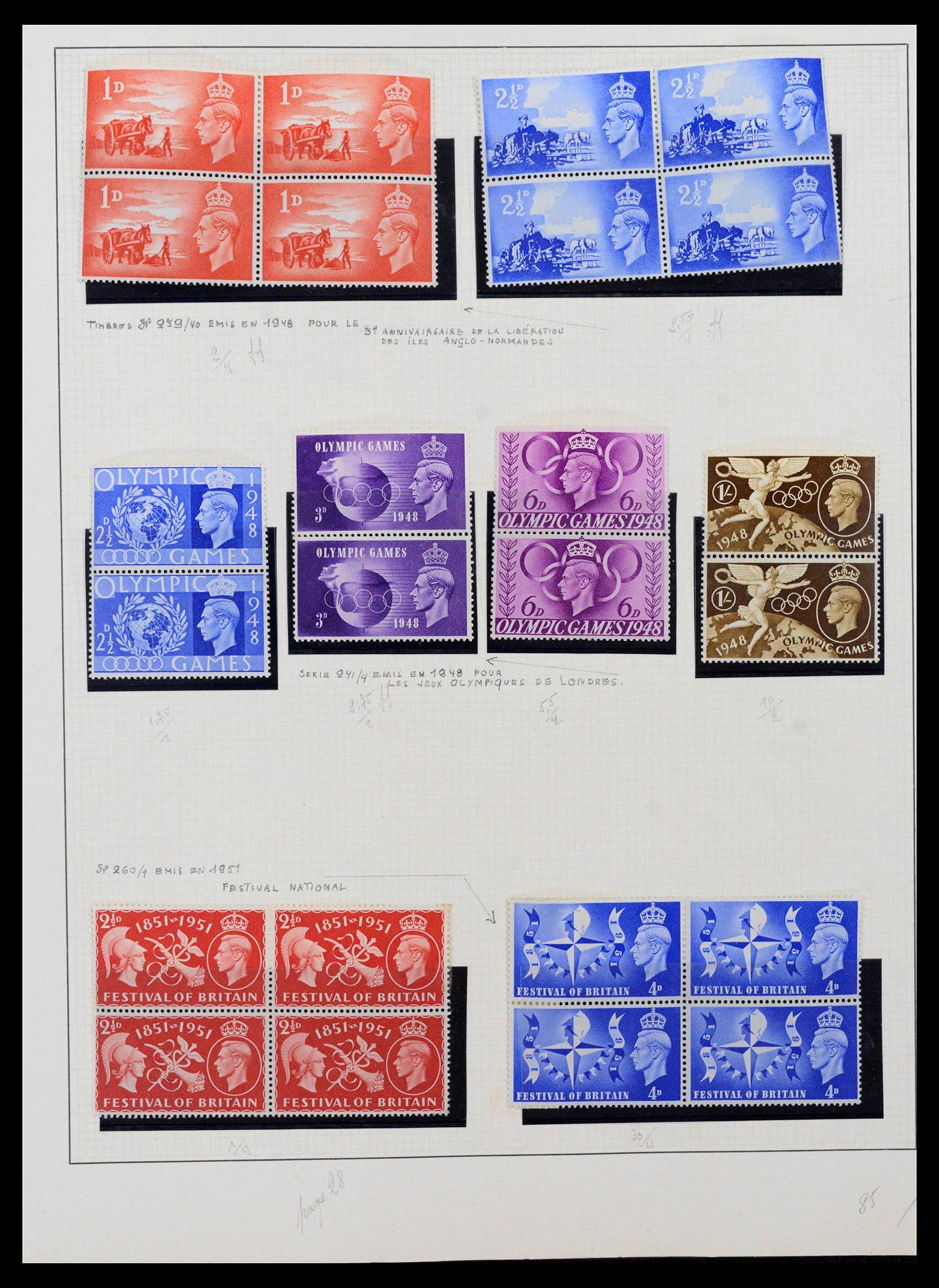 39033 0013 - Postzegelverzameling 39033 Engeland 1912-1981.