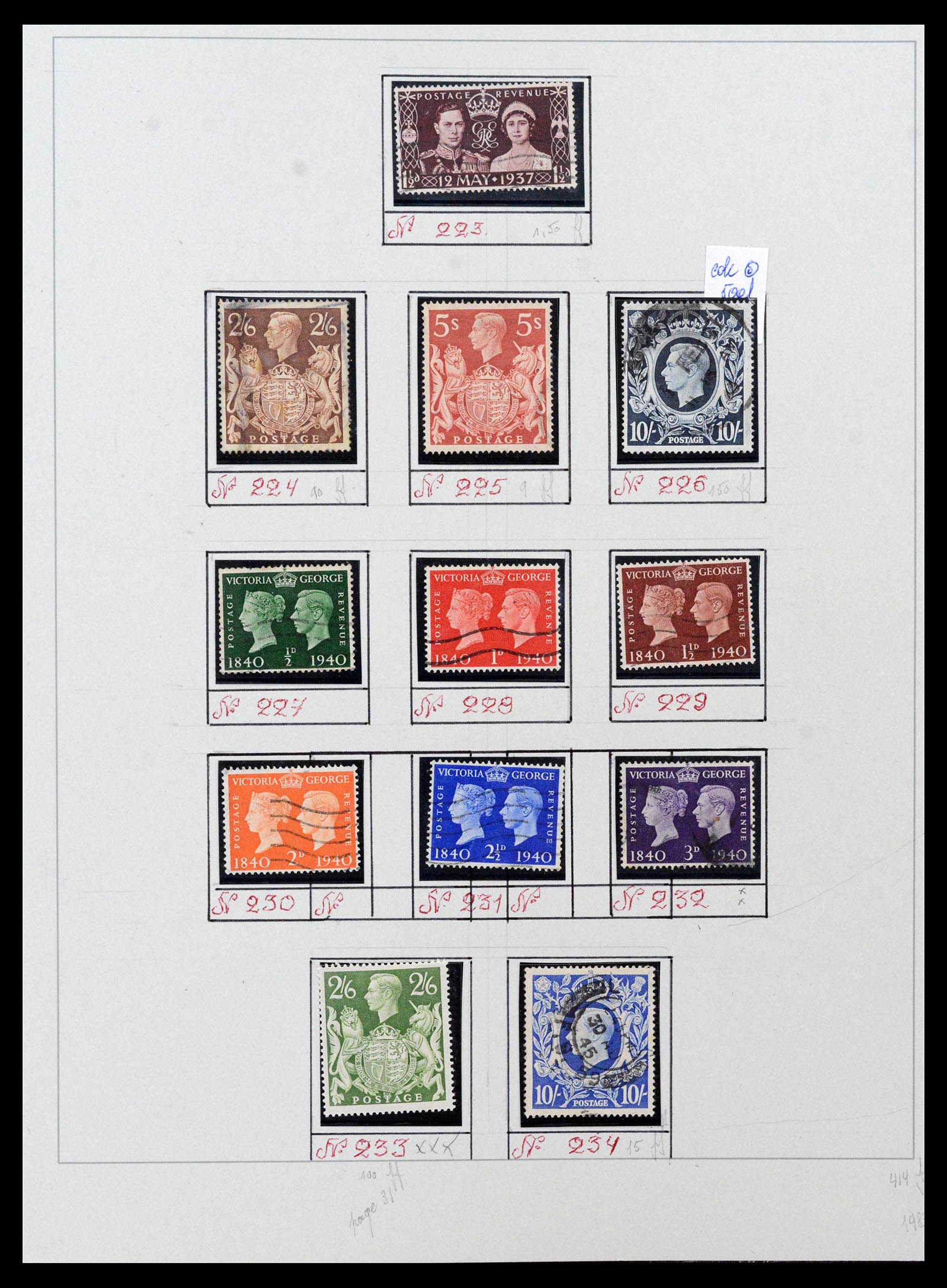 39033 0017 - Postzegelverzameling 39033 Engeland 1912-1981.