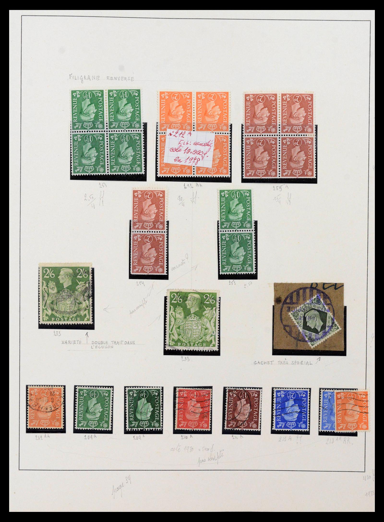39033 0020 - Postzegelverzameling 39033 Engeland 1912-1981.