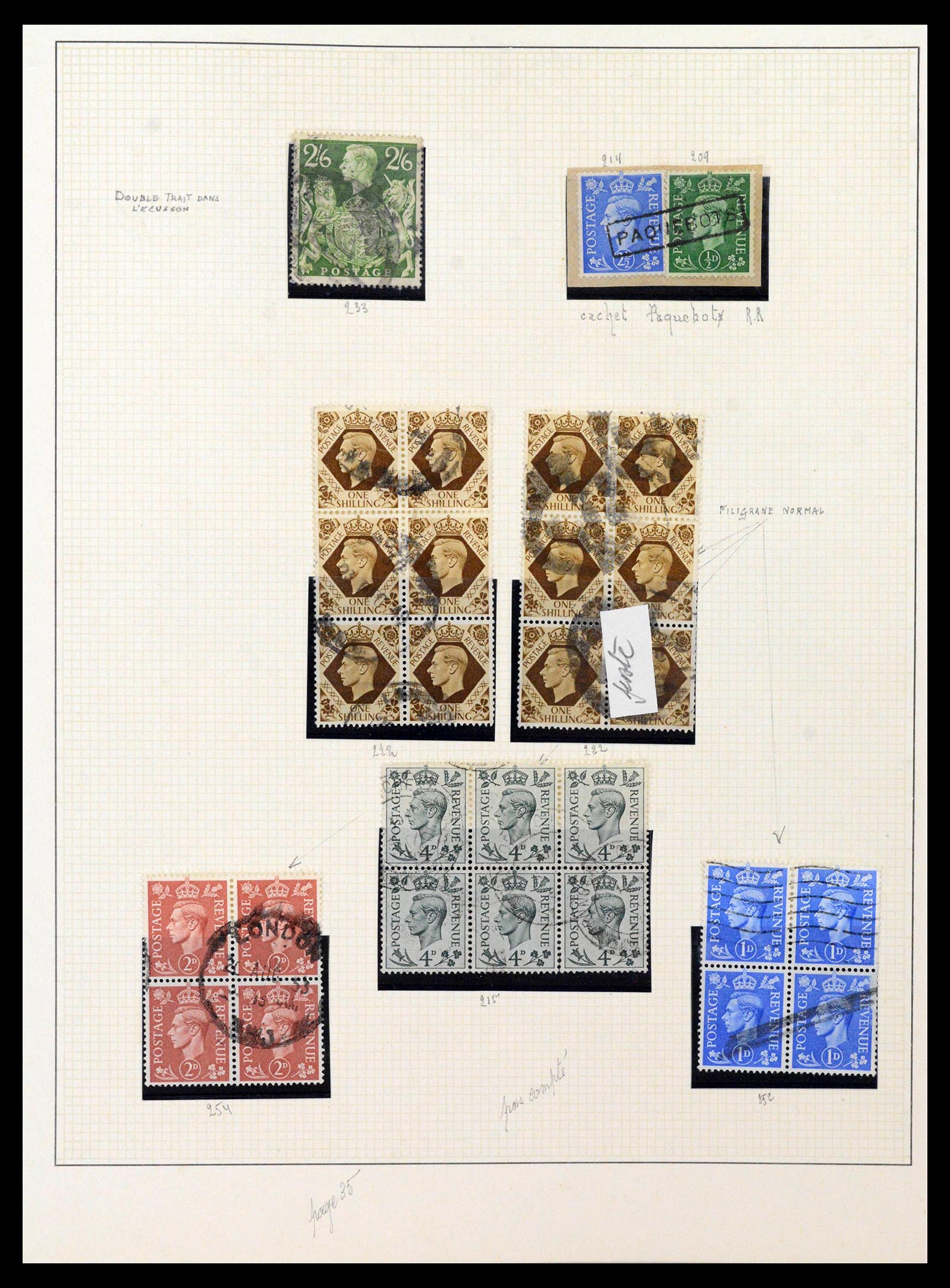 39033 0021 - Postzegelverzameling 39033 Engeland 1912-1981.