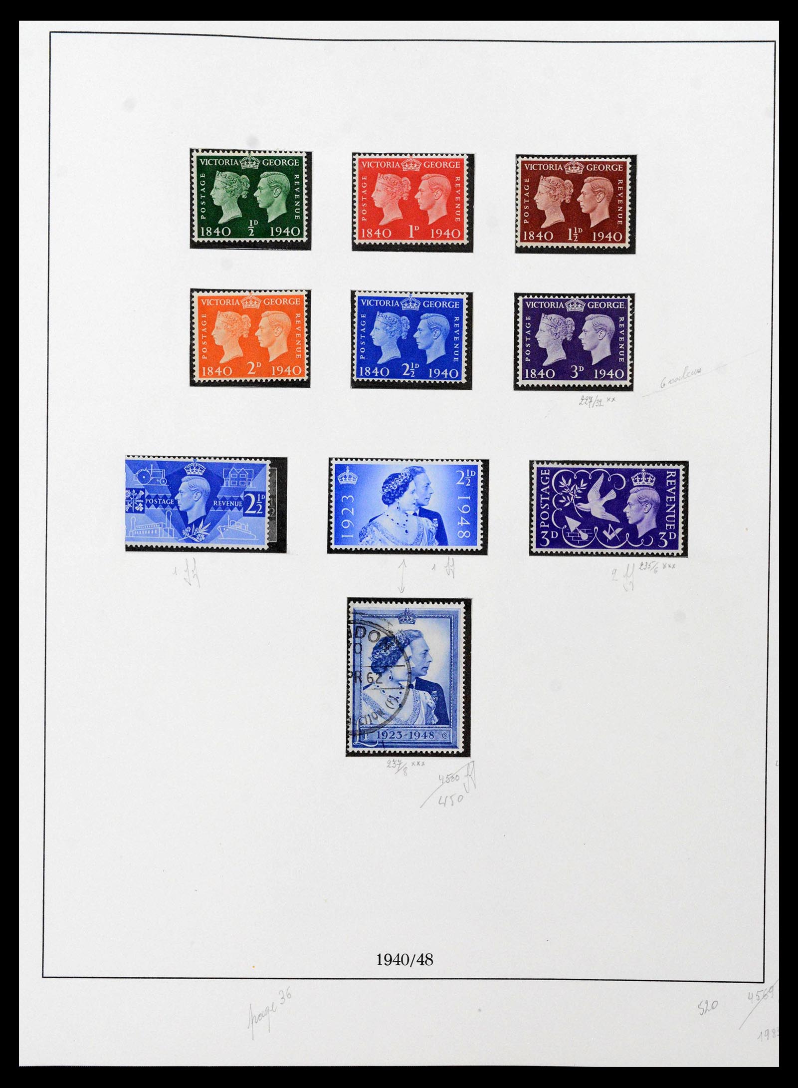 39033 0022 - Postzegelverzameling 39033 Engeland 1912-1981.