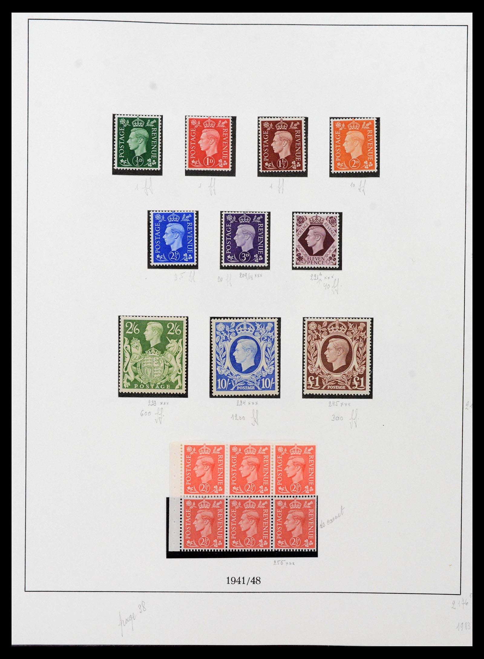 39033 0023 - Postzegelverzameling 39033 Engeland 1912-1981.