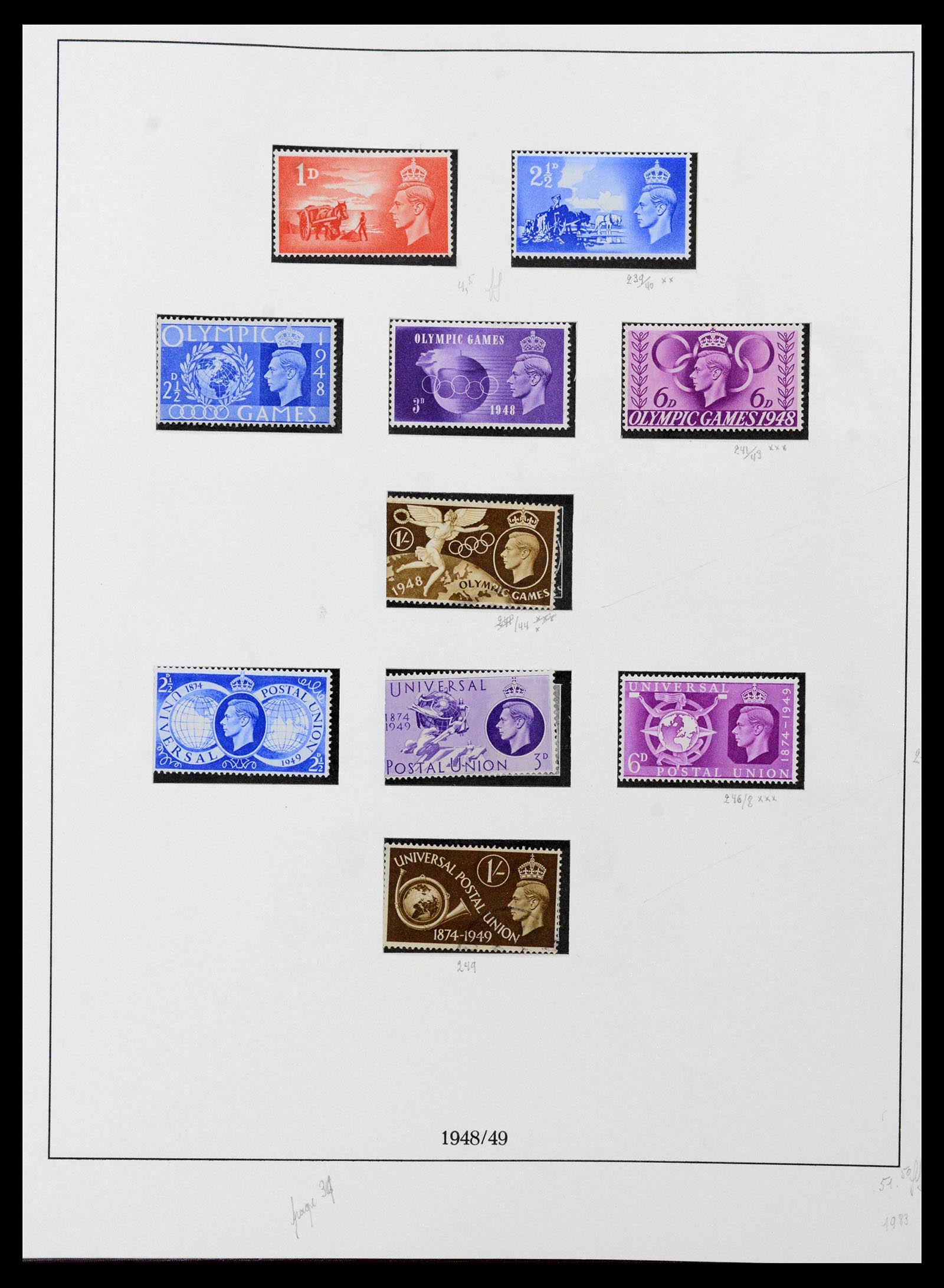 39033 0024 - Postzegelverzameling 39033 Engeland 1912-1981.