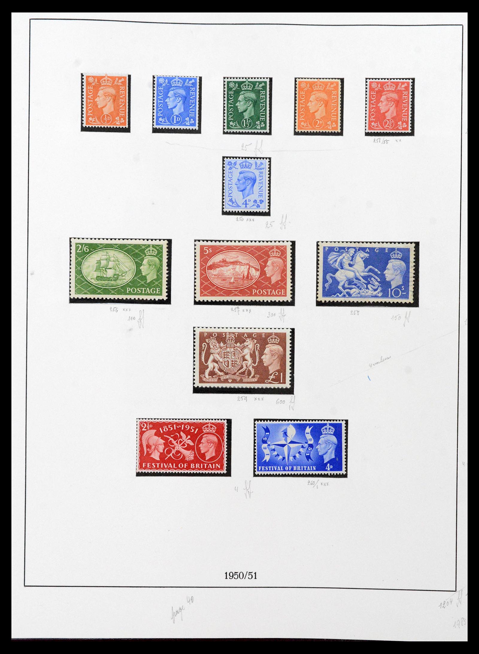 39033 0025 - Postzegelverzameling 39033 Engeland 1912-1981.