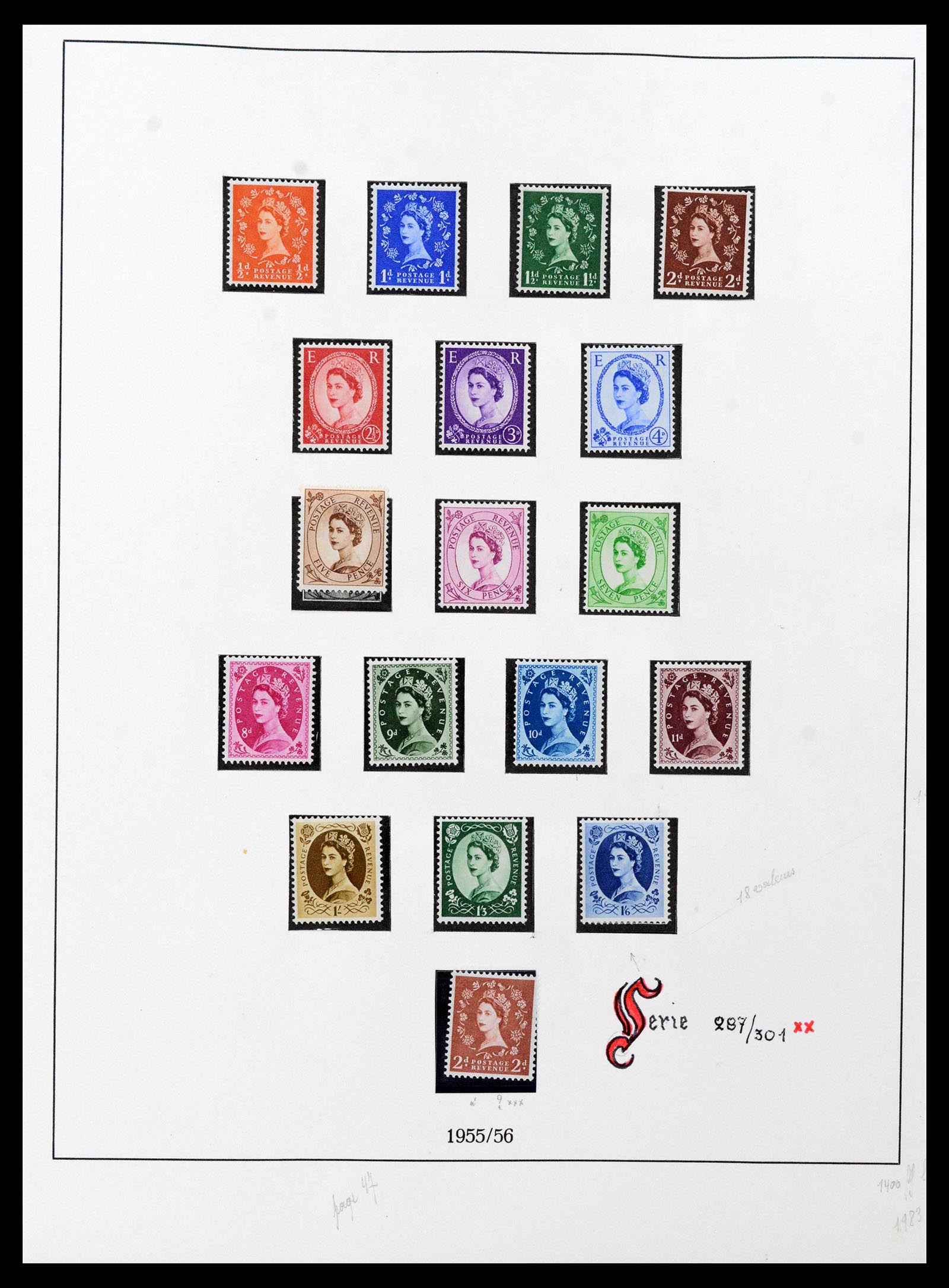 39033 0032 - Postzegelverzameling 39033 Engeland 1912-1981.