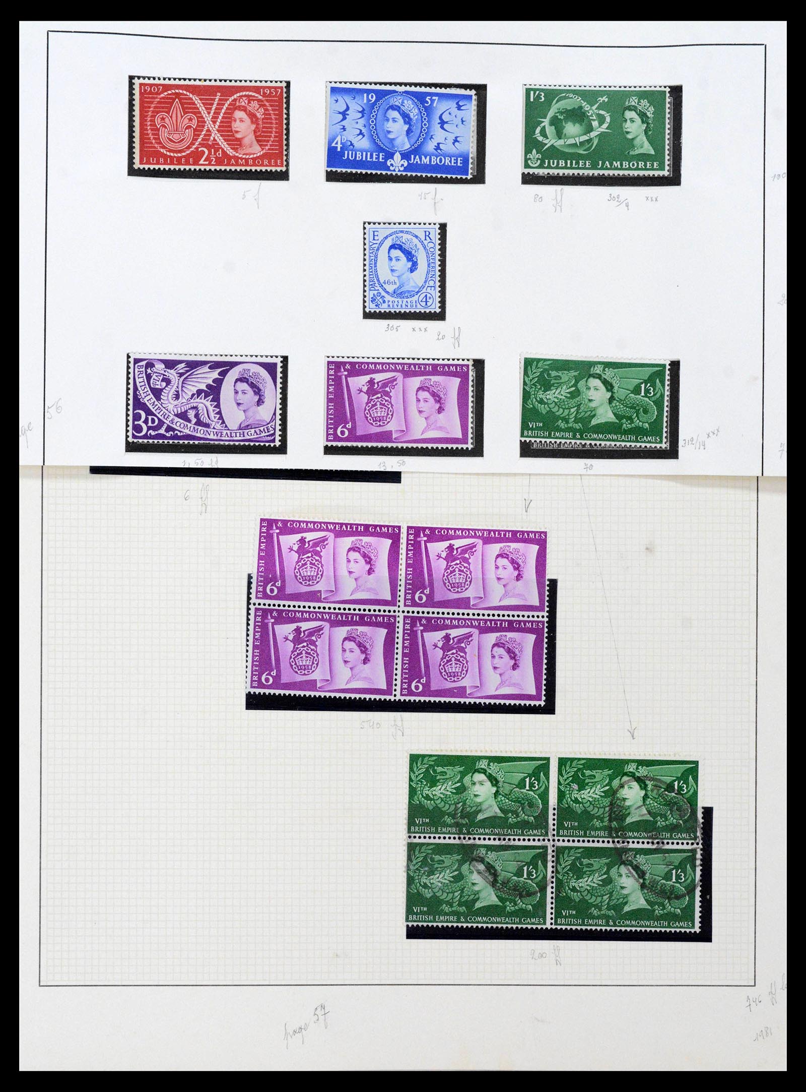 39033 0041 - Postzegelverzameling 39033 Engeland 1912-1981.