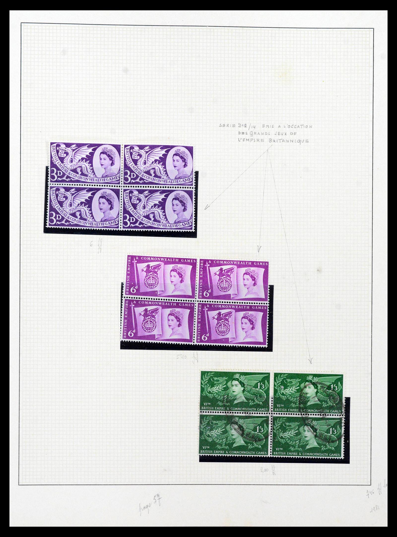 39033 0042 - Postzegelverzameling 39033 Engeland 1912-1981.