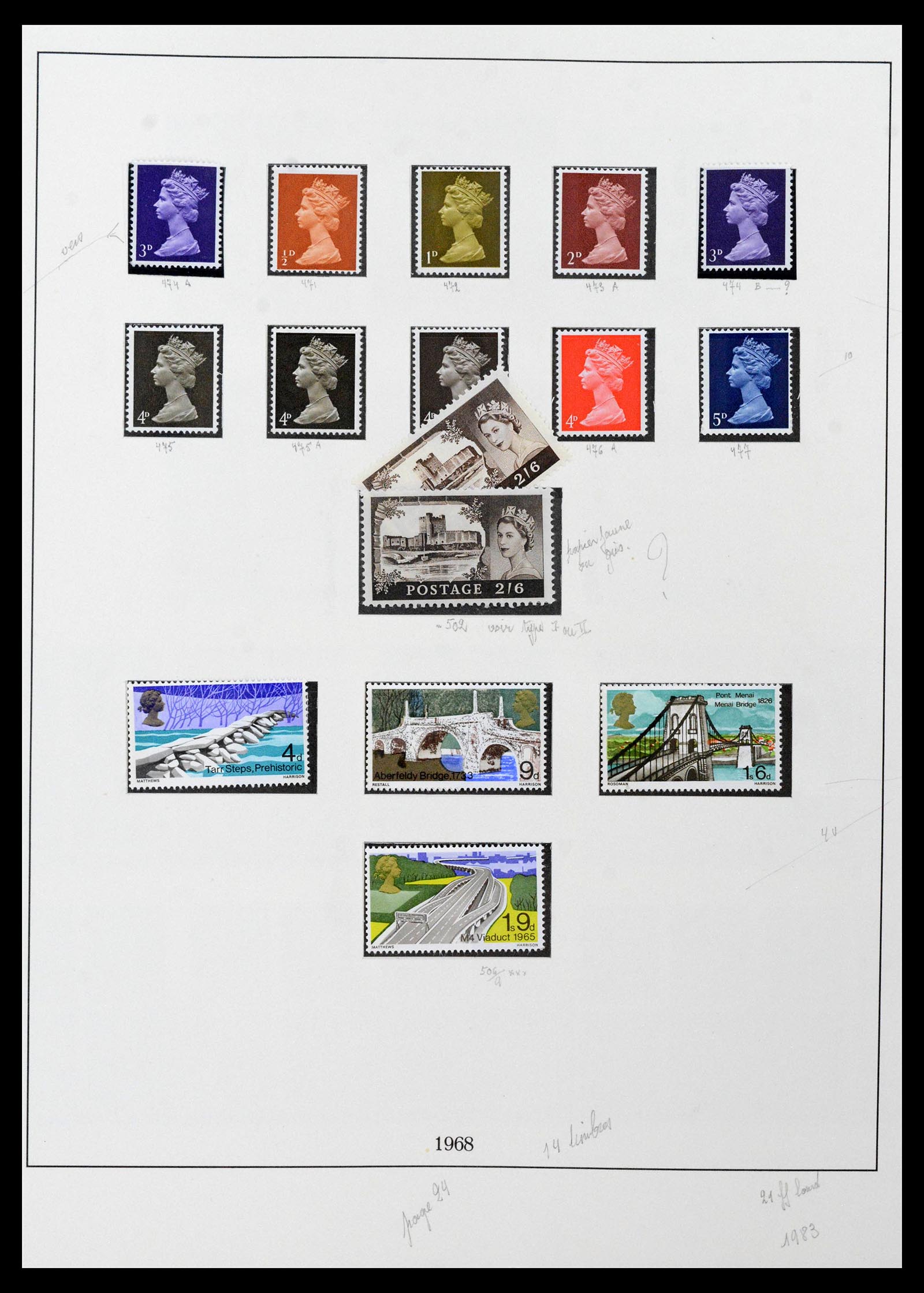 39033 0083 - Stamp collection 39033 Great Britain 1912-1981.
