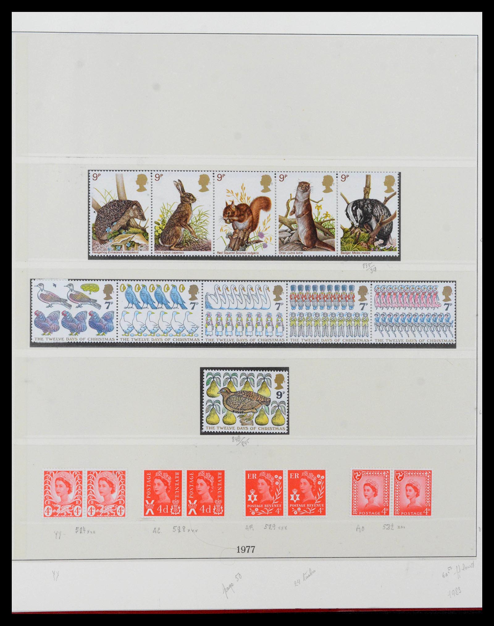 39033 0109 - Stamp collection 39033 Great Britain 1912-1981.