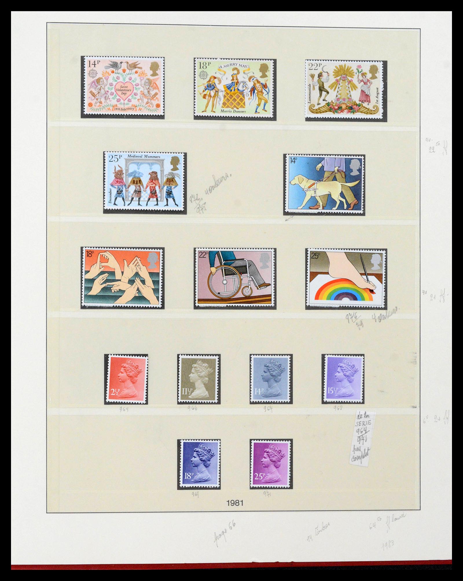 39033 0125 - Postzegelverzameling 39033 Engeland 1912-1981.